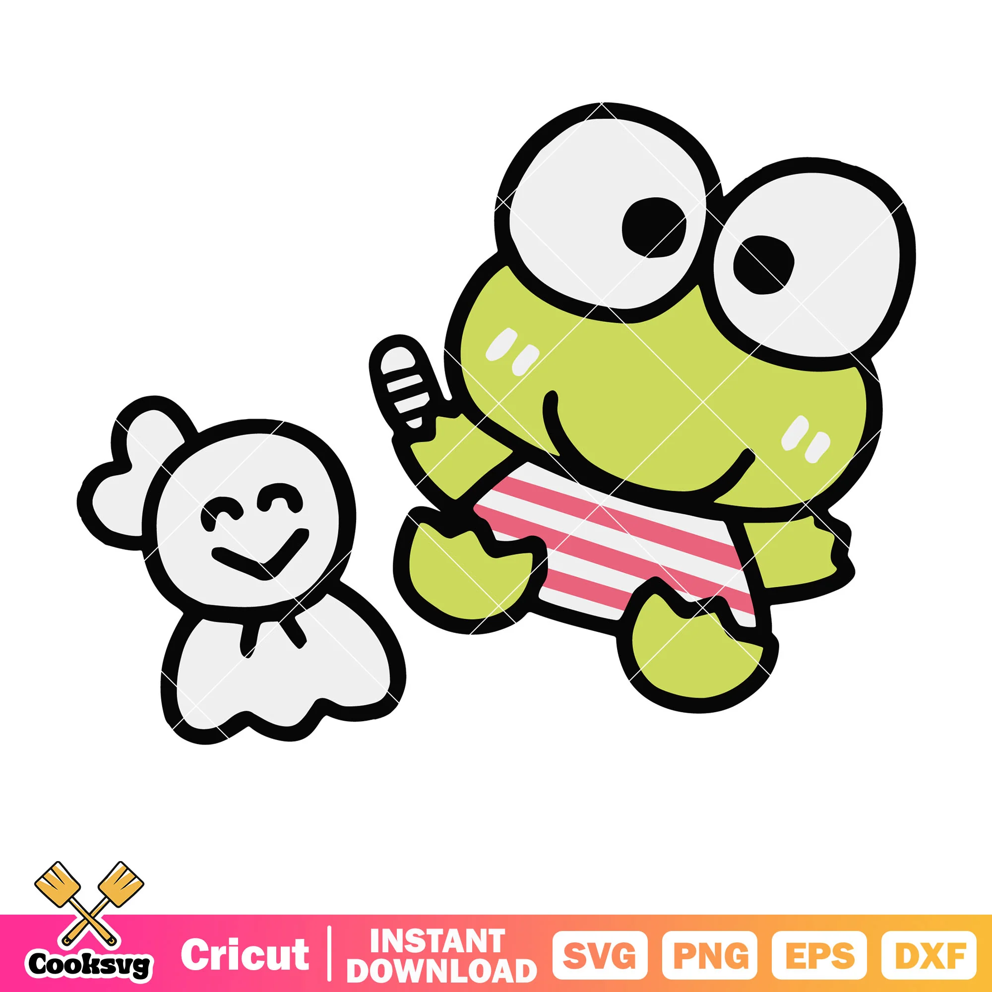 Sanrio Keroppi and teru teru svg, sanrio hello kitty svg