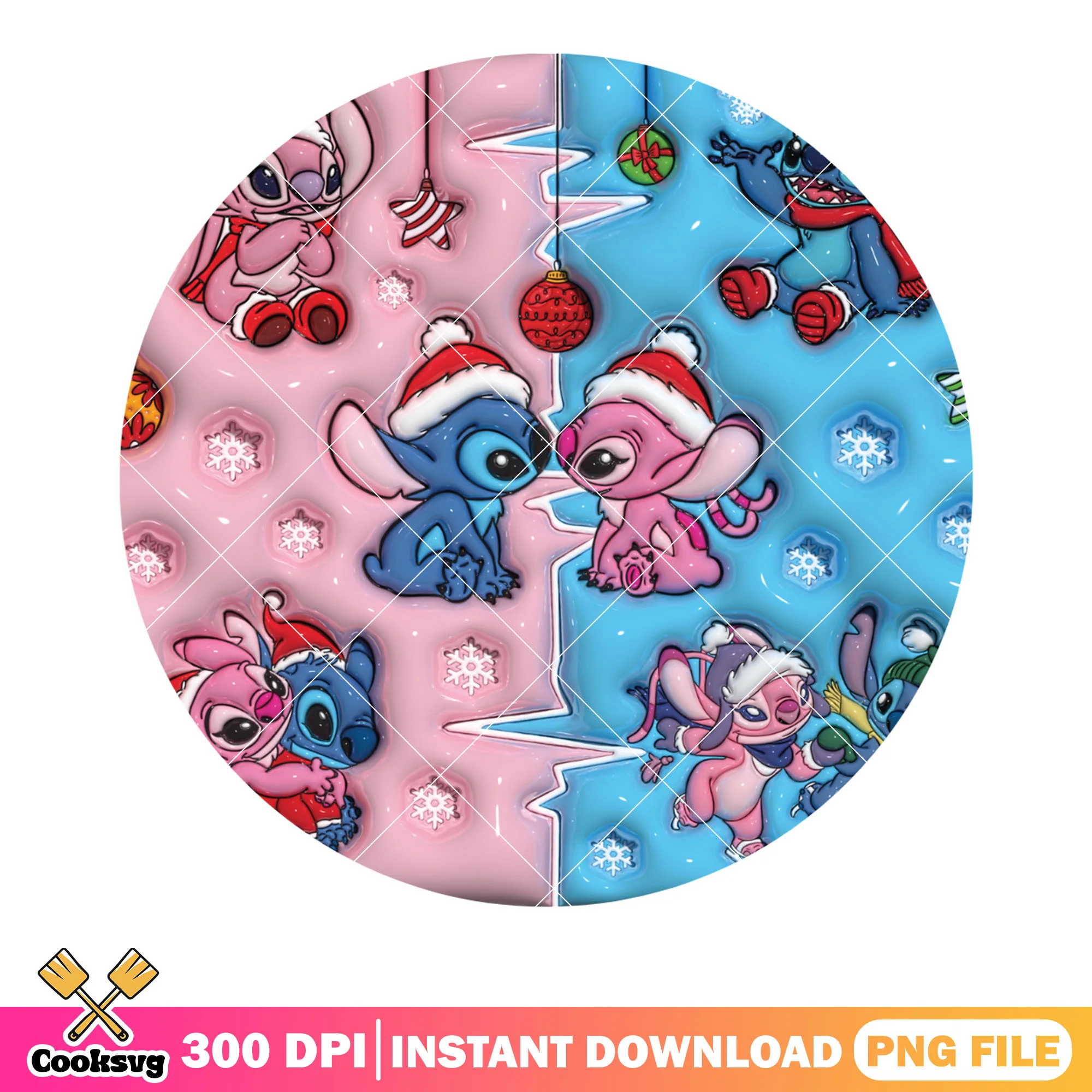 Santa claus lilo stitch png, experiment 626 png, stitch and angel png