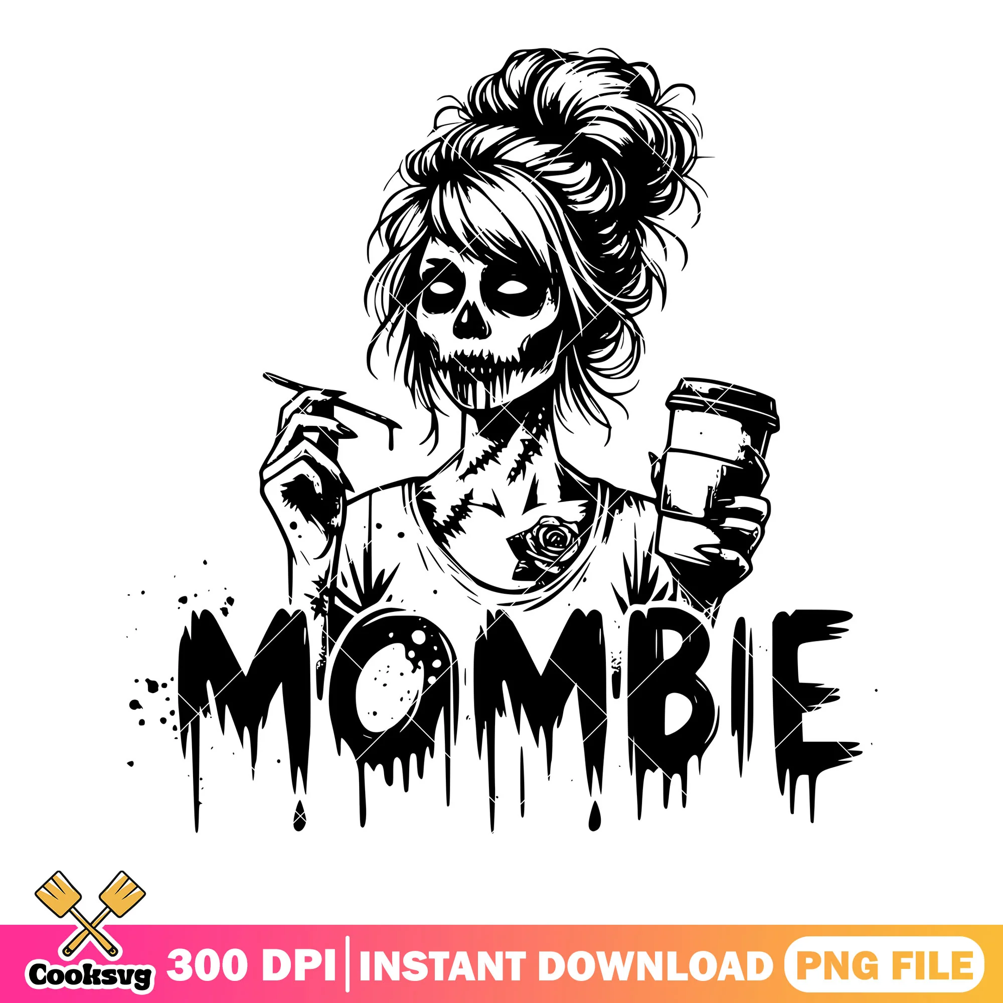 Scared neck lifeless eyes png, mombie png, scary halloween png