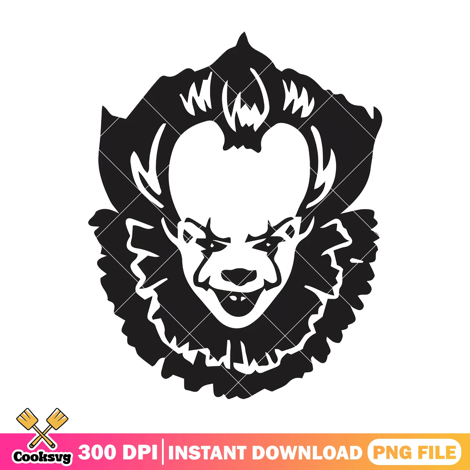 Scary clown pennywise drawing png, scream movie png