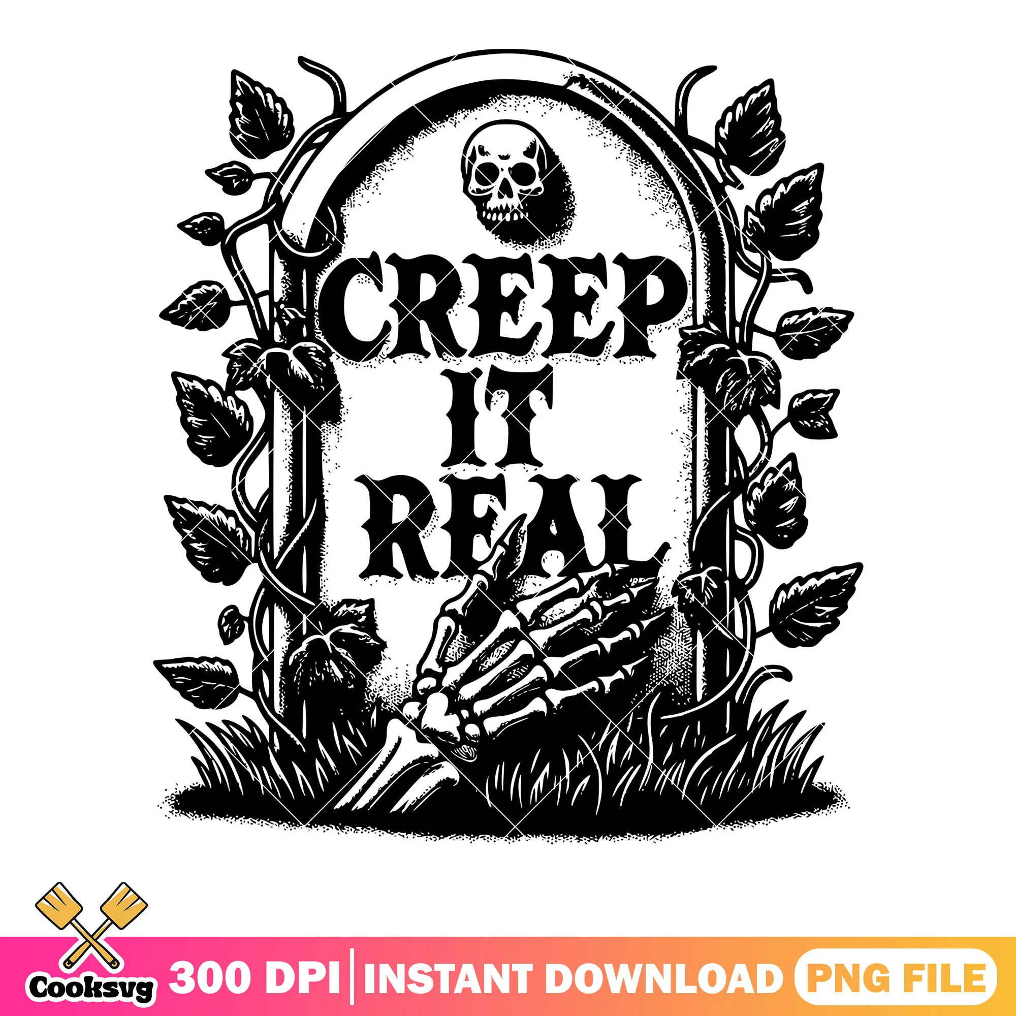 Scary skeleton hand tomb png, skull png, halloween scary png