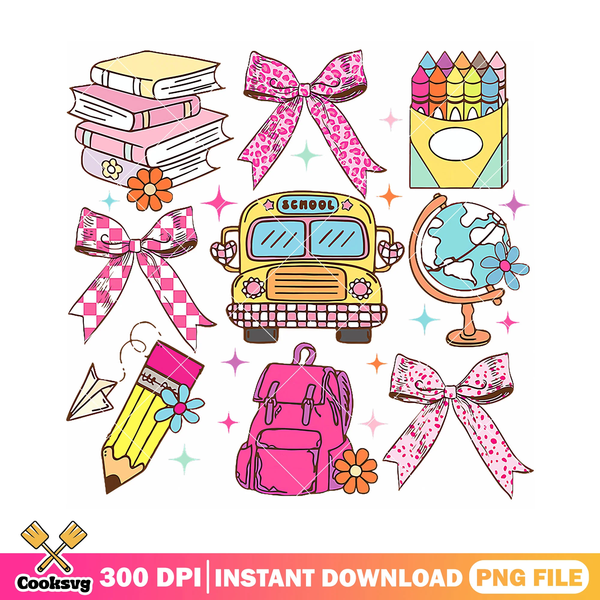 School items png, school supplies png, back to school supplies png