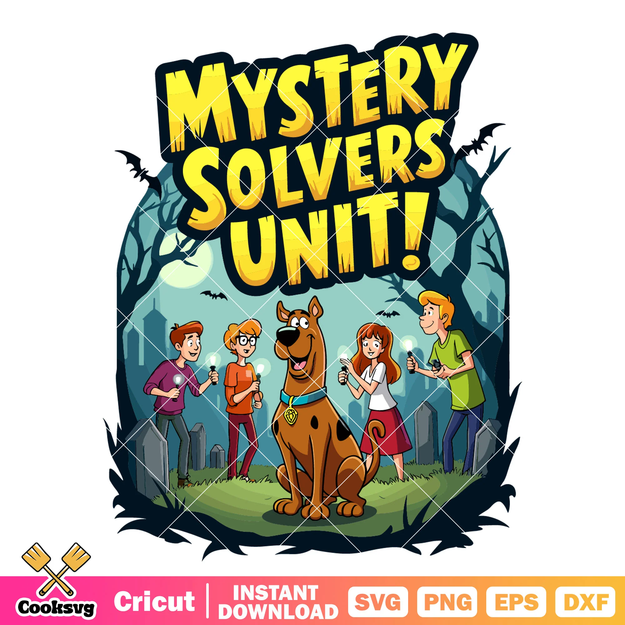 Scooby doo mystery solvers unit svg, scooby doo svg, scooby doo movie svg