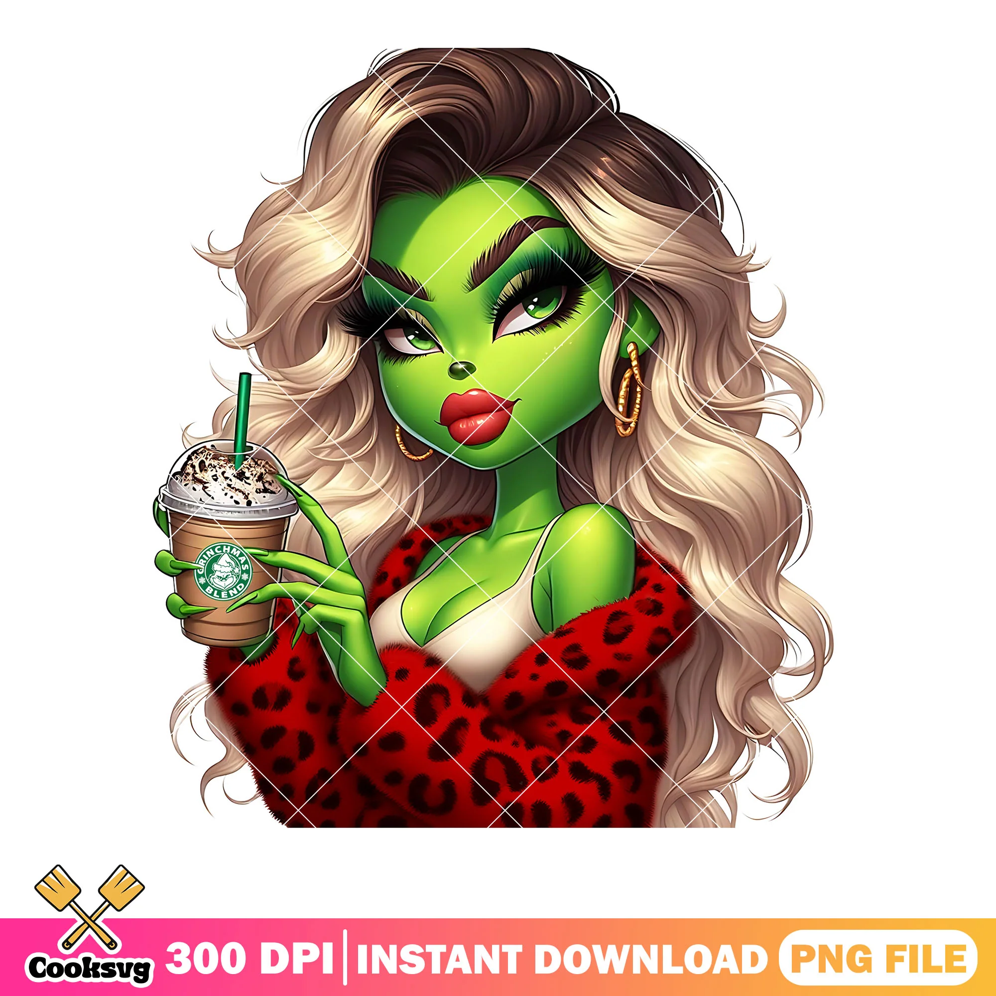 Sexy big boob grinch girl png, merry christmas png, the grinch png