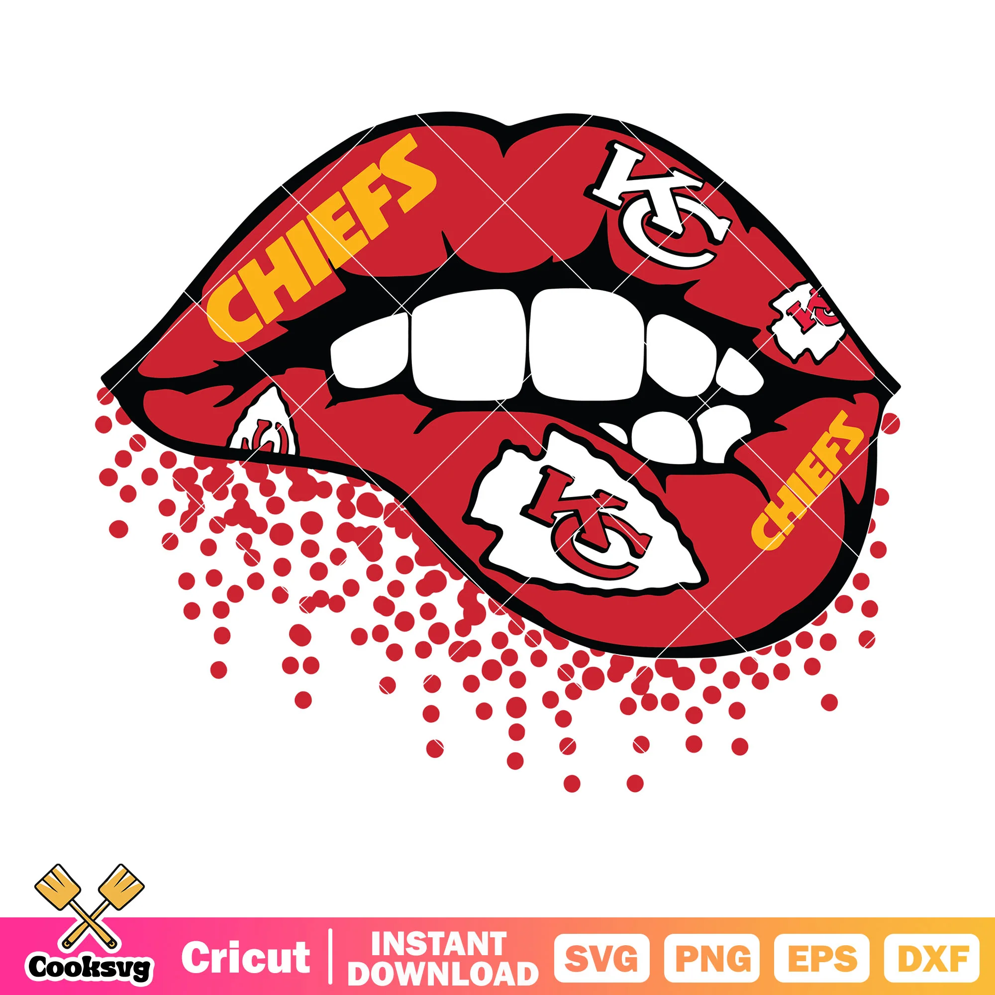 Sexy bite lip kc chiefs svg, nfl svg, kansas city chiefs svg