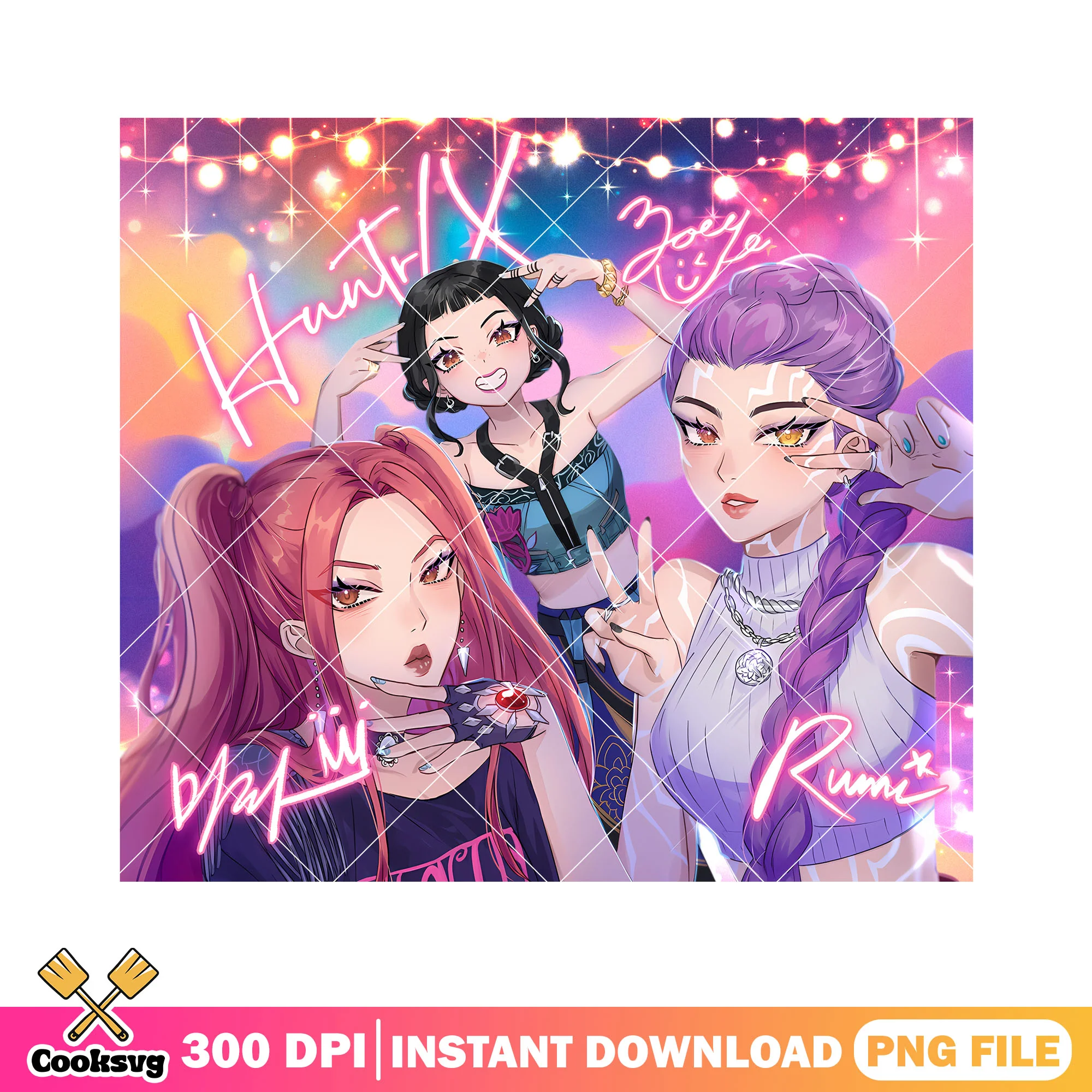 Sexy deadly huntrix png, huntrix girl png, kpop demon hunters png