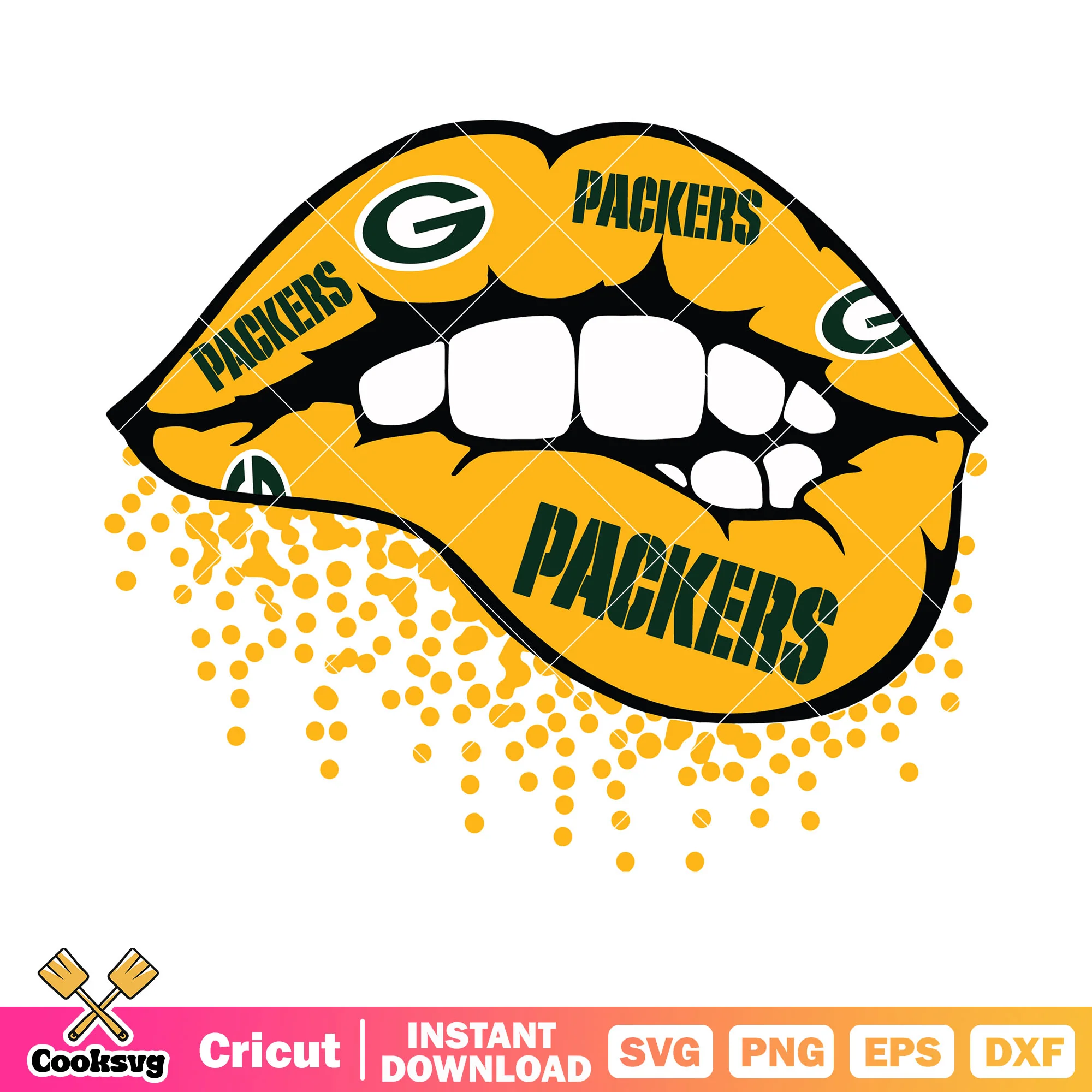 Sexy lip bite g packers svg, nfl football svg, green bay packers svg