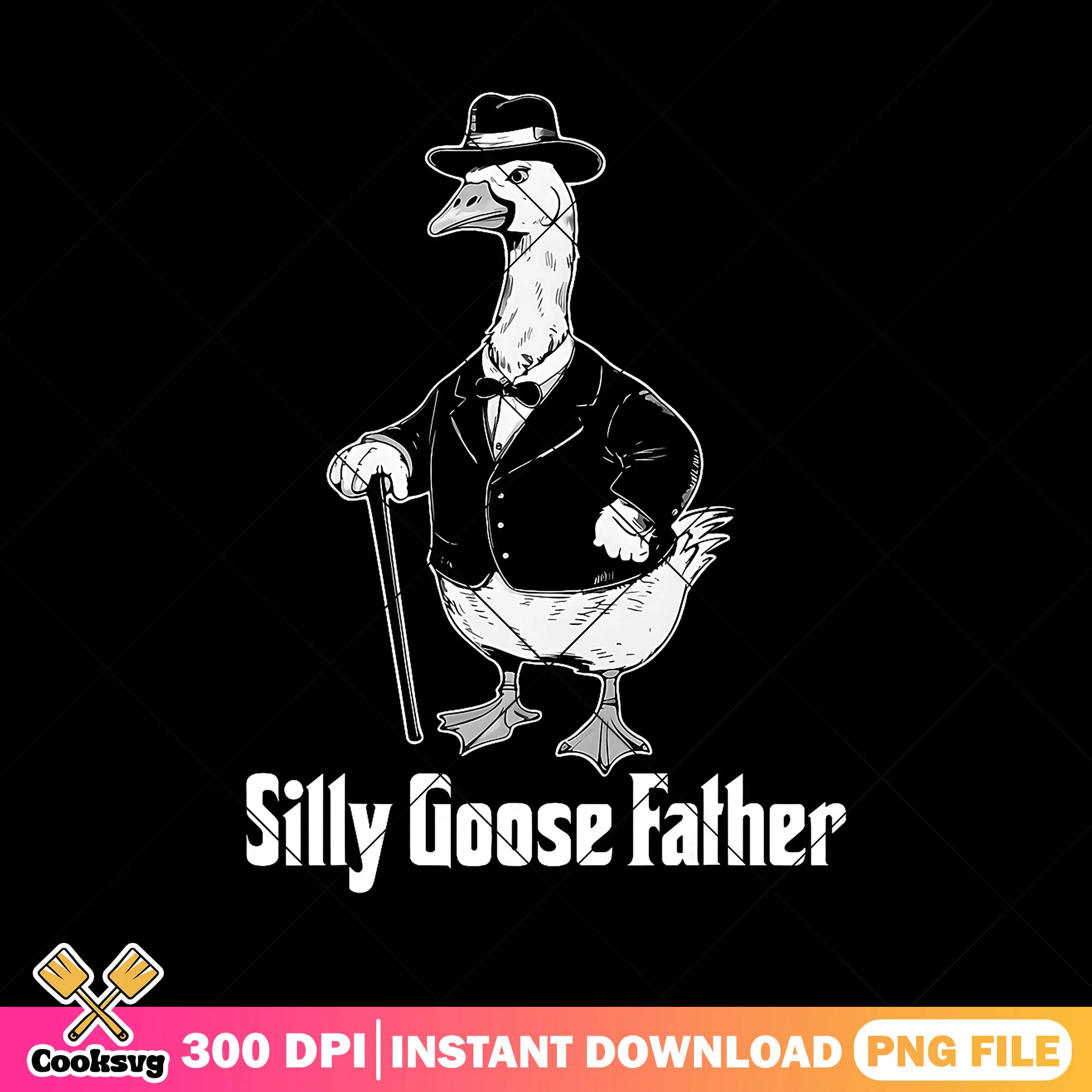 Silly goose father png, funny dad gifts png, happy father day png