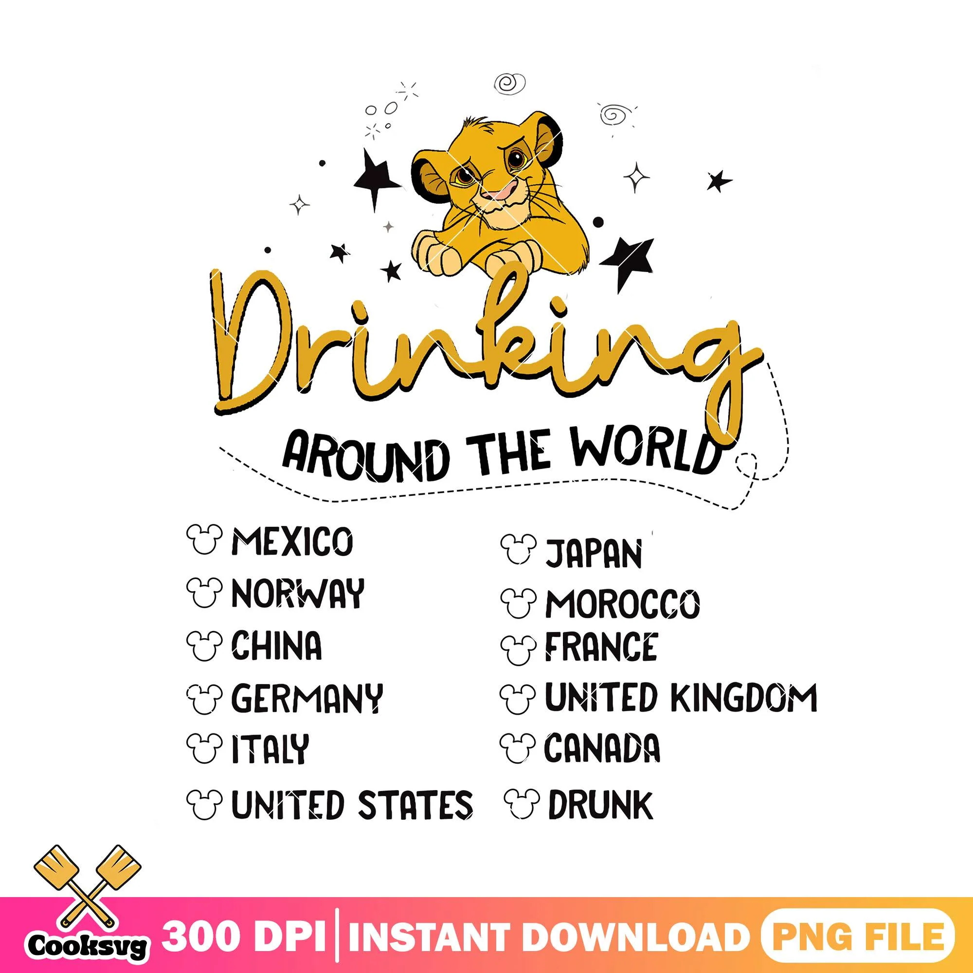 Simba drink world png, simba lion king png, disney resorts png