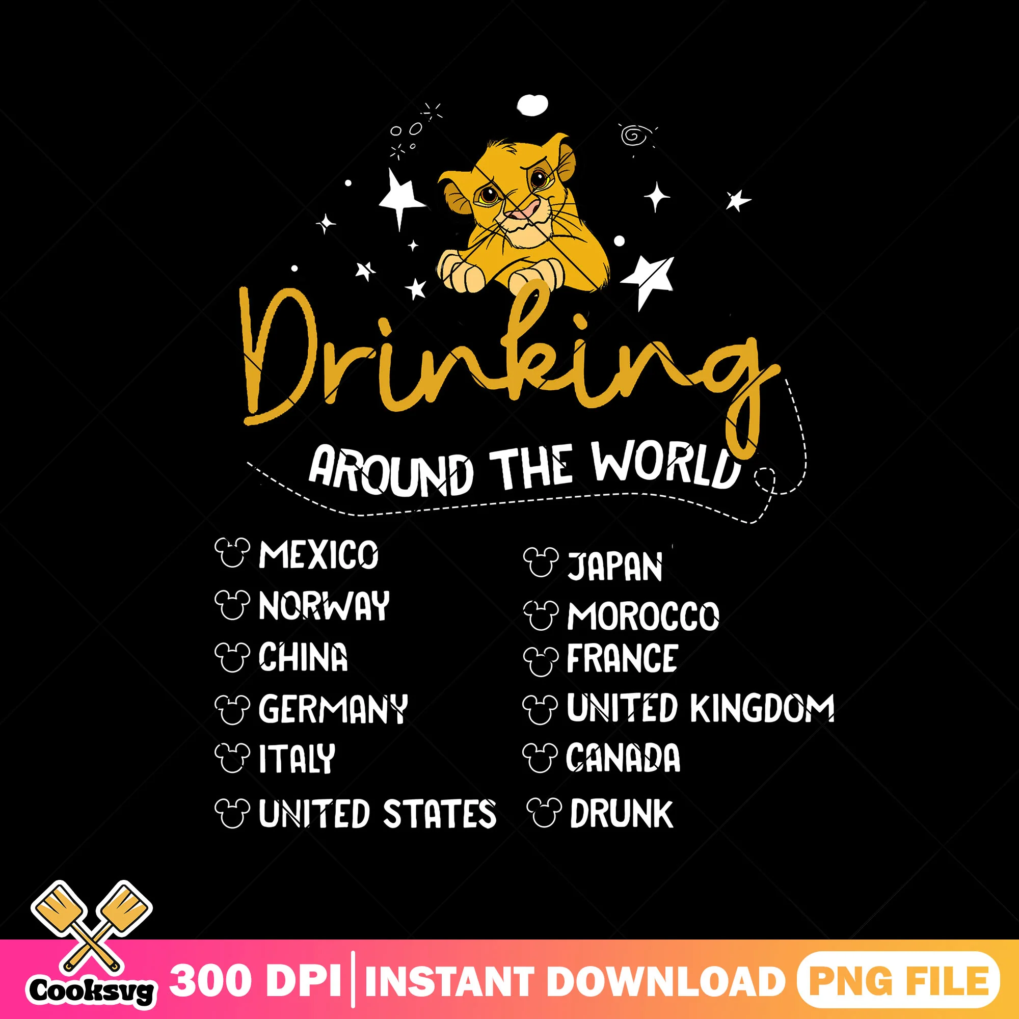 Simba drinks world png, simba lion king png, disney resorts png