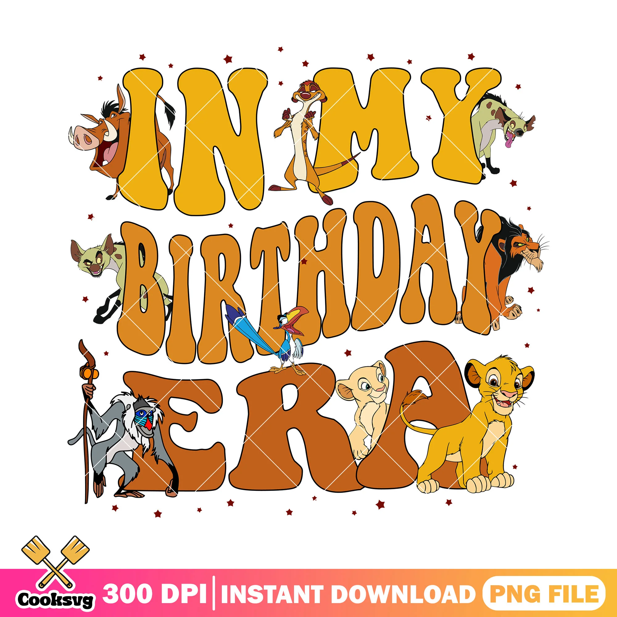 Simba in my birthday era png, simba birthday png, disney birthday png