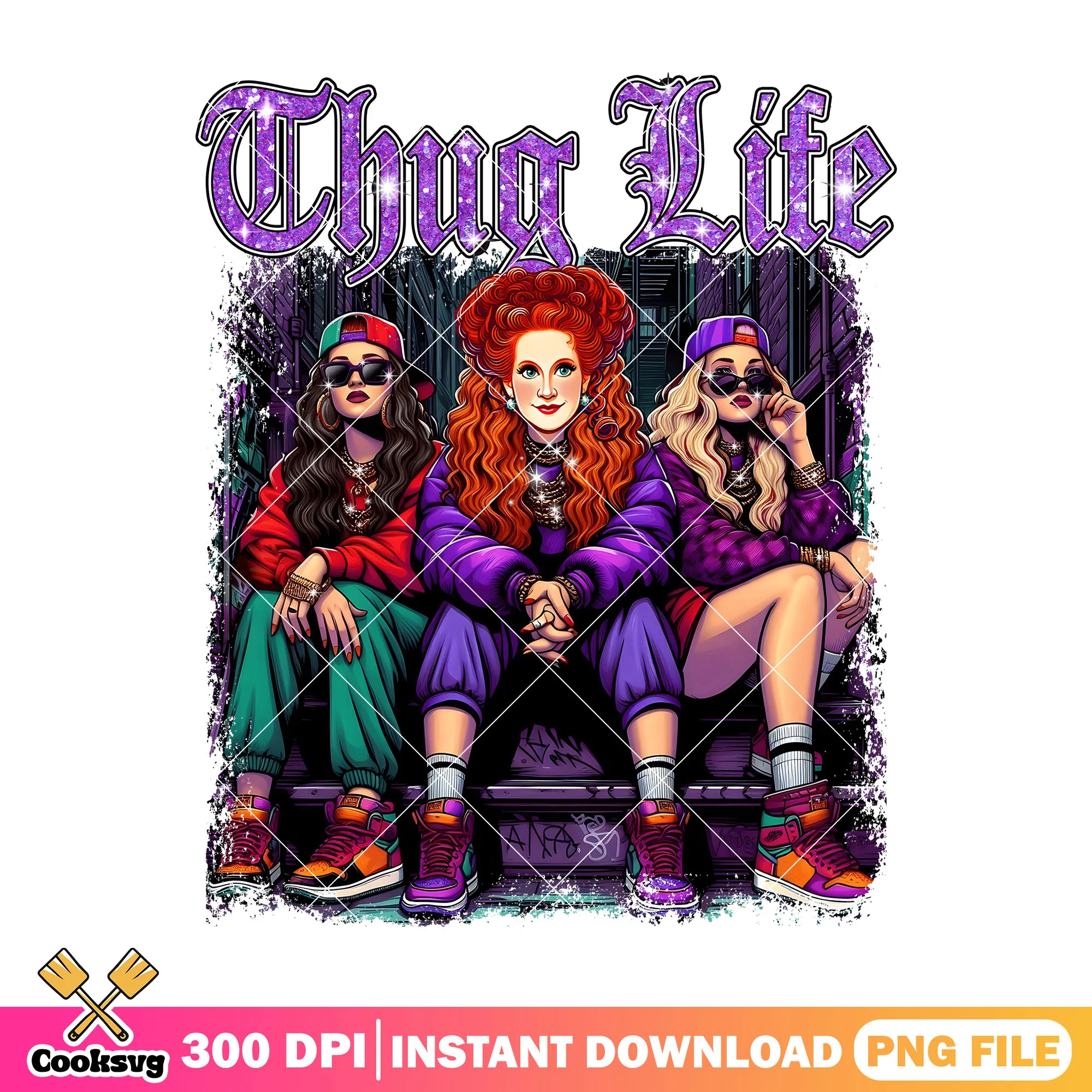 Sister thug life png, halloween custome png, halloween spirit png