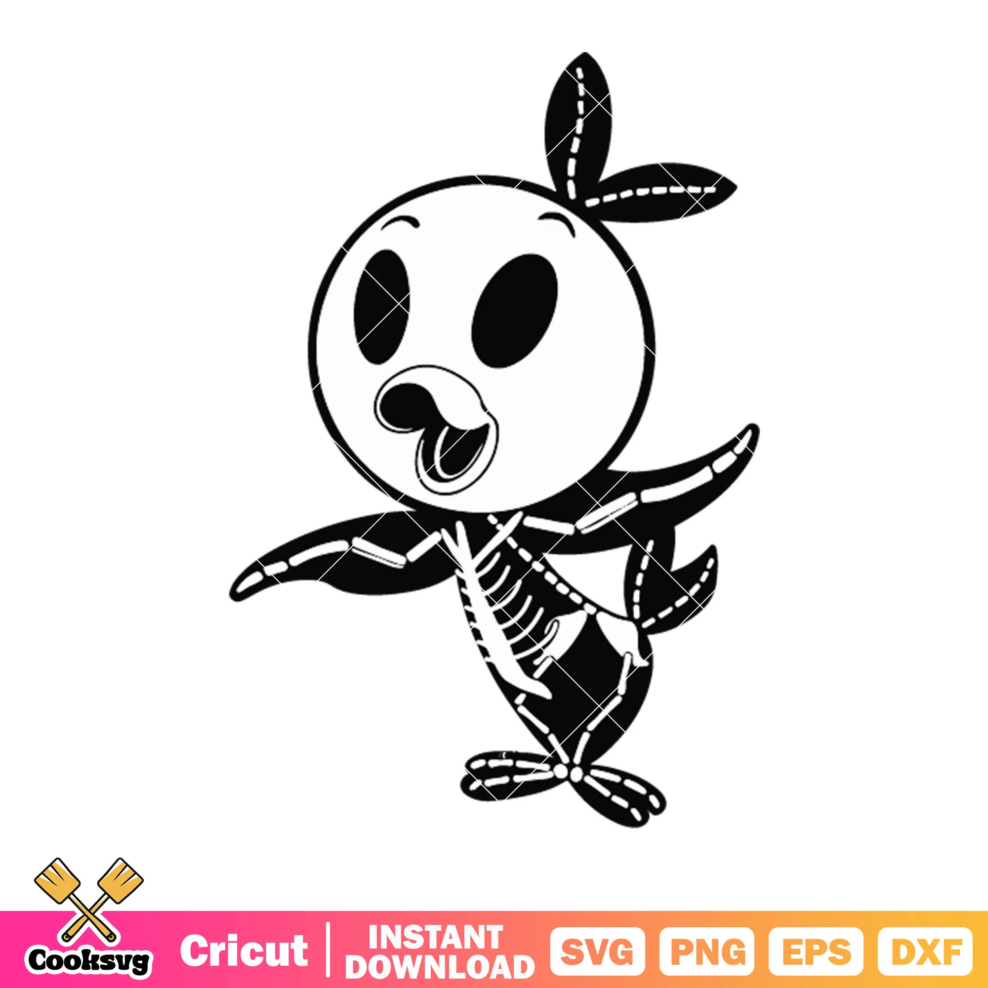 Skeleton costume svg, orange bird svg, disney character svg