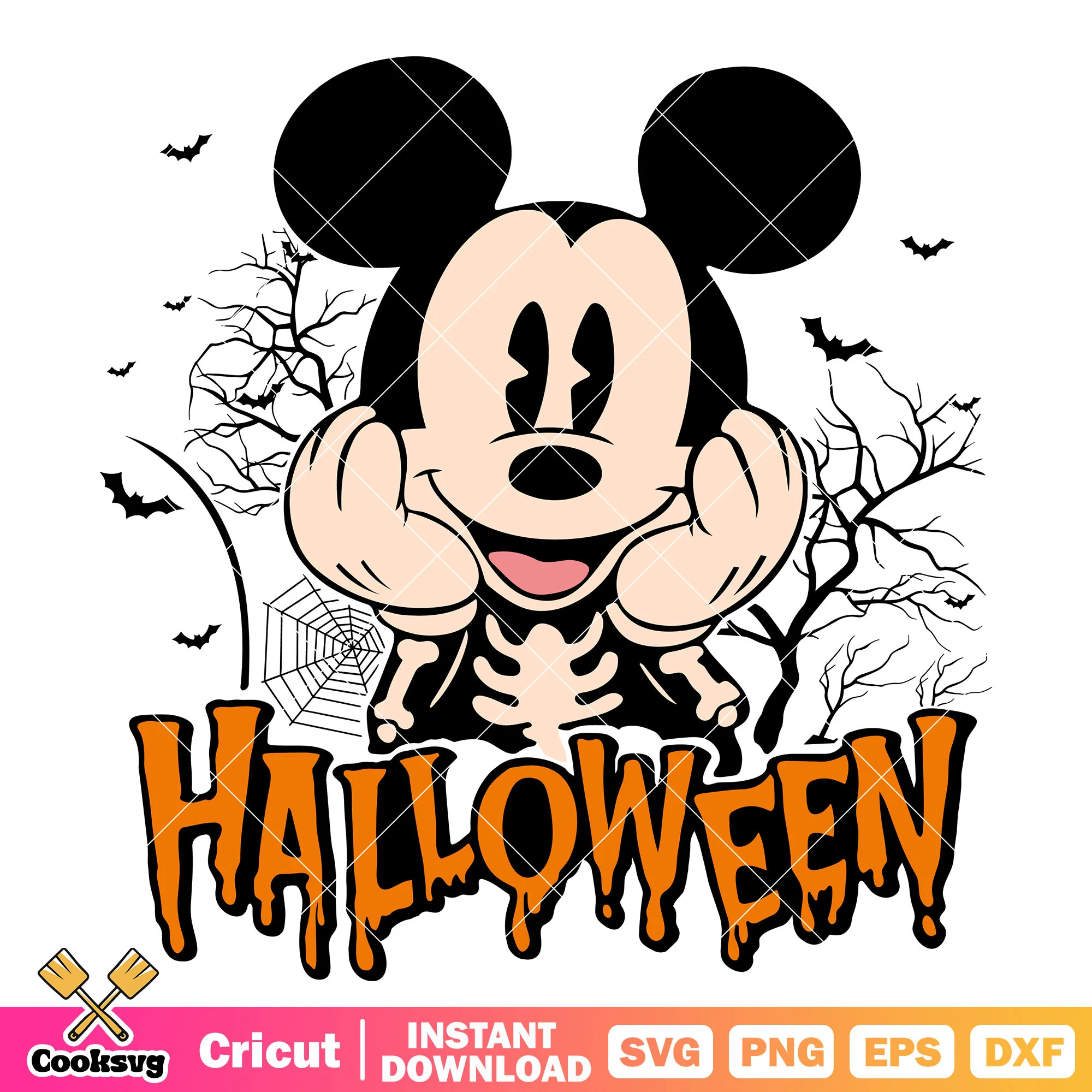 Skeleton mickey disney svg, mickey mouse halloween svg