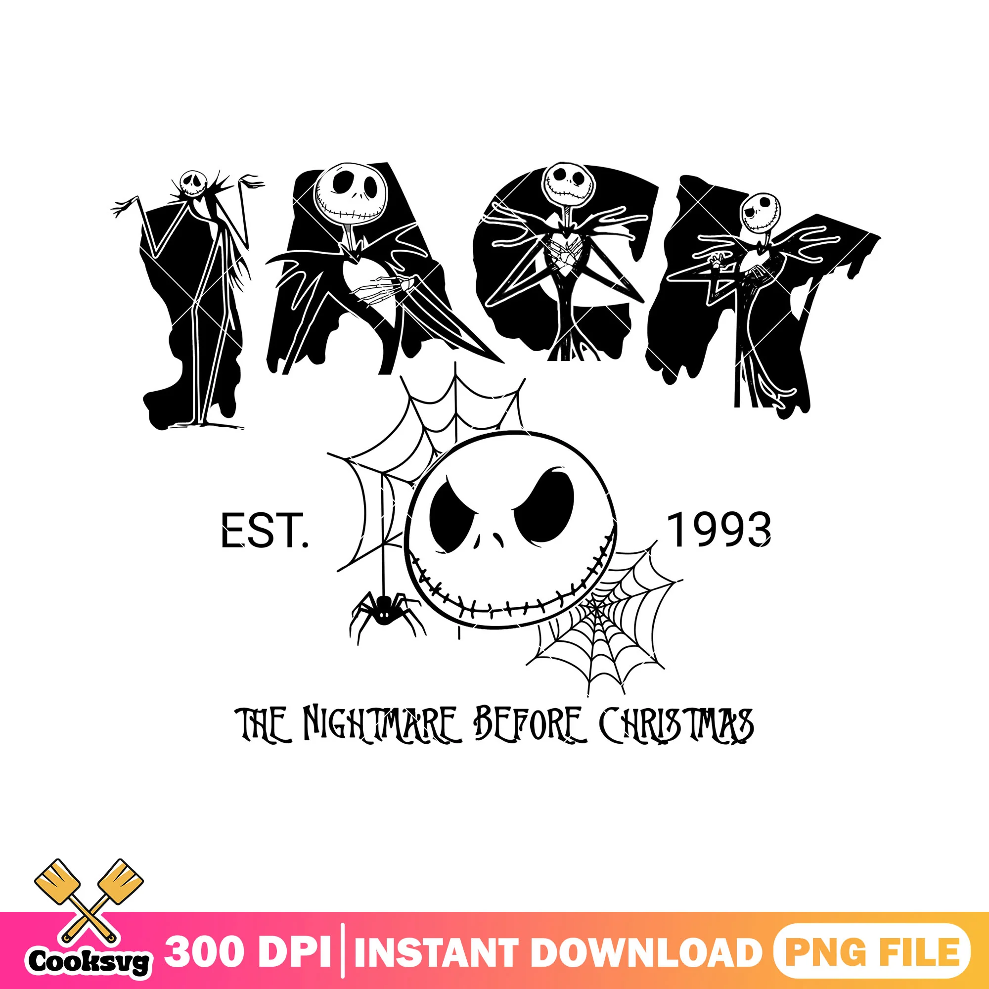 Skeleton nightmare visions png, nightmare before christmas png