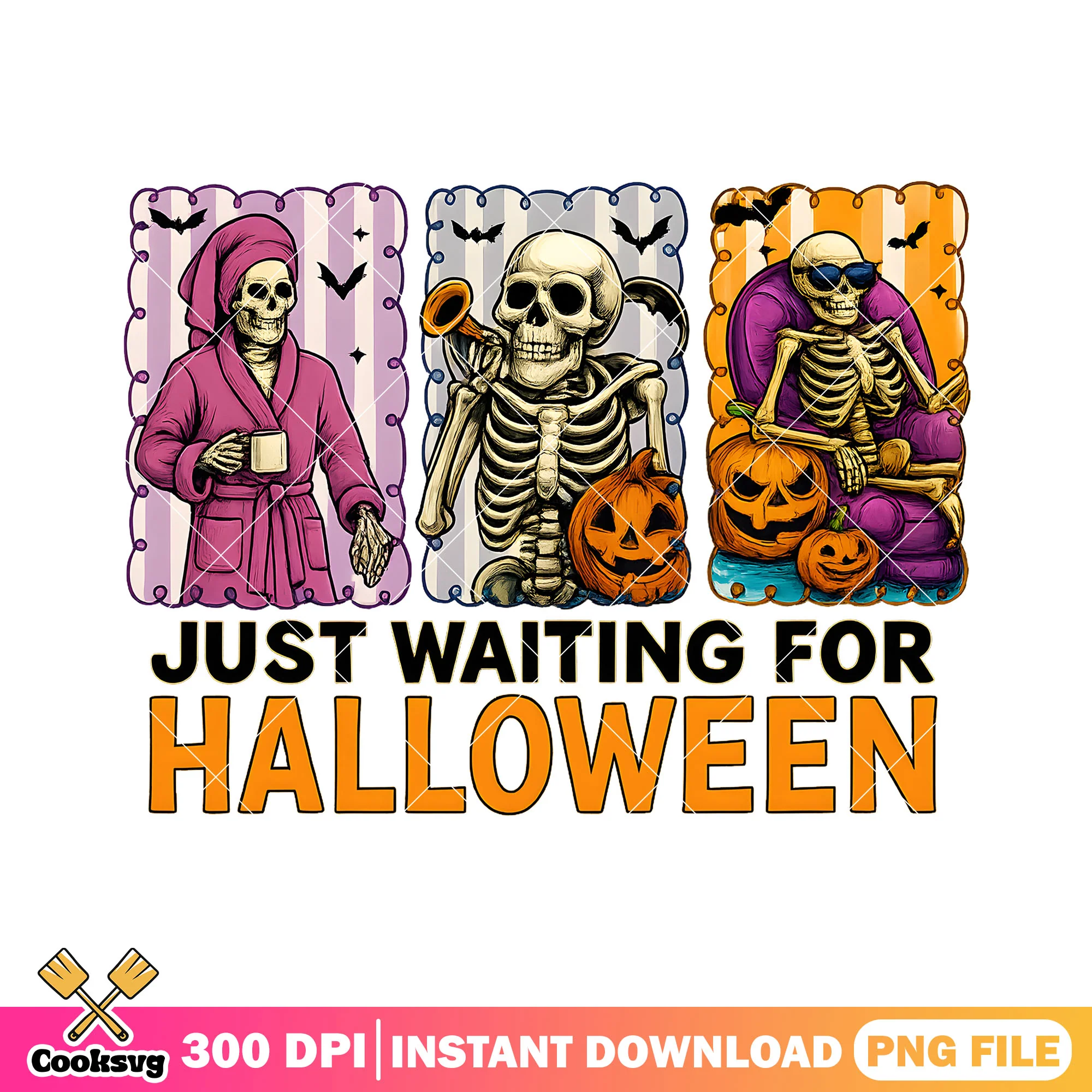 Skeleton waiting for halloween png, skeleton halloween png