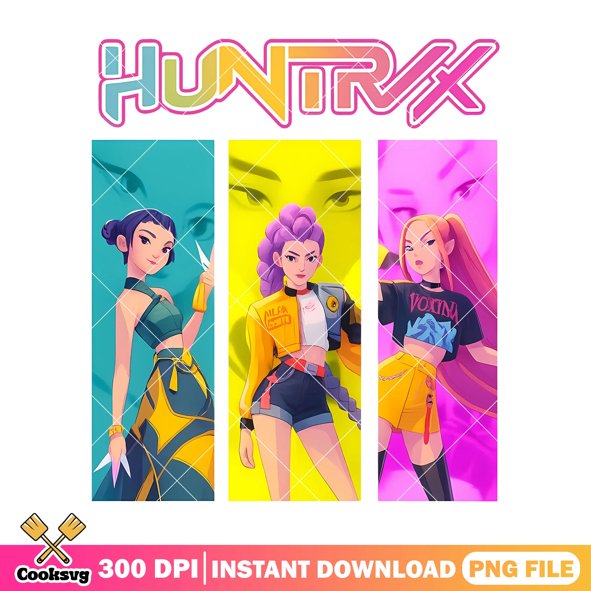 Slay girl huntrix band png, kpop huntrix png, huntrix girl png