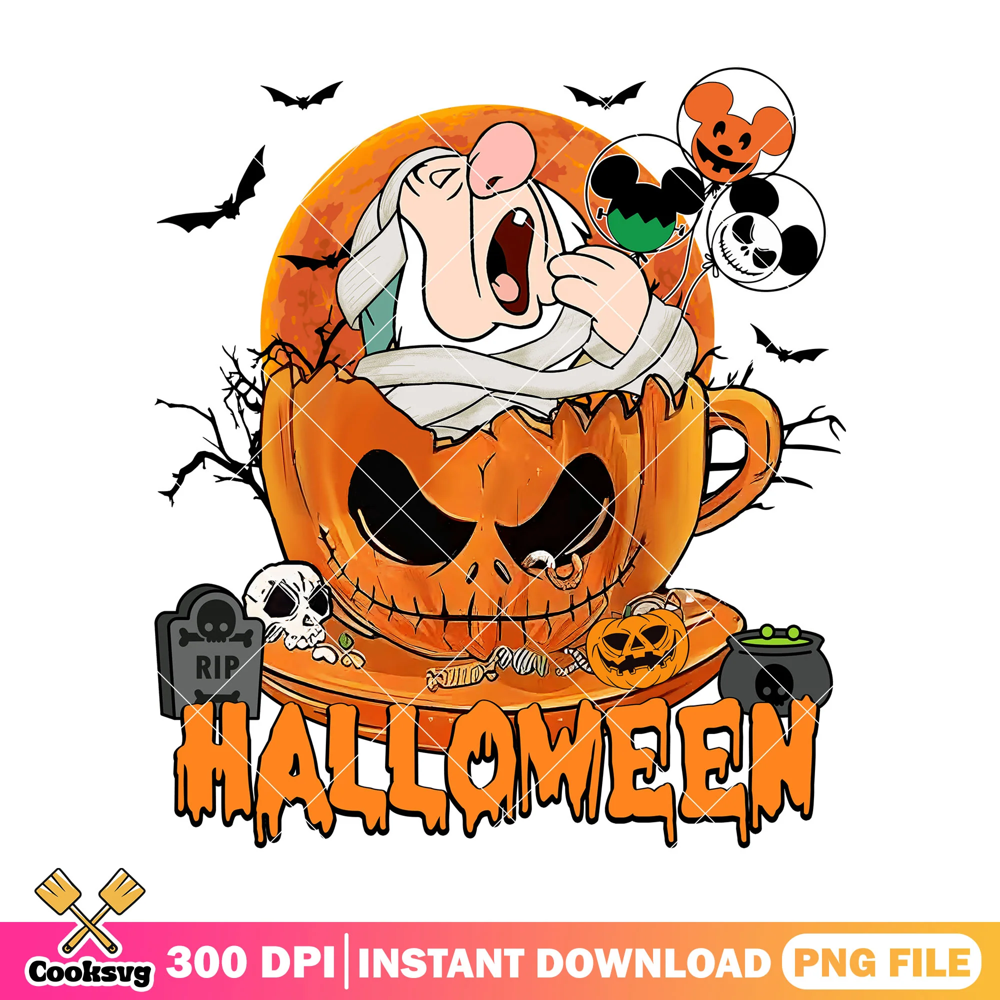 Sleepy cute design png, what is halloween png, disney sleepy png