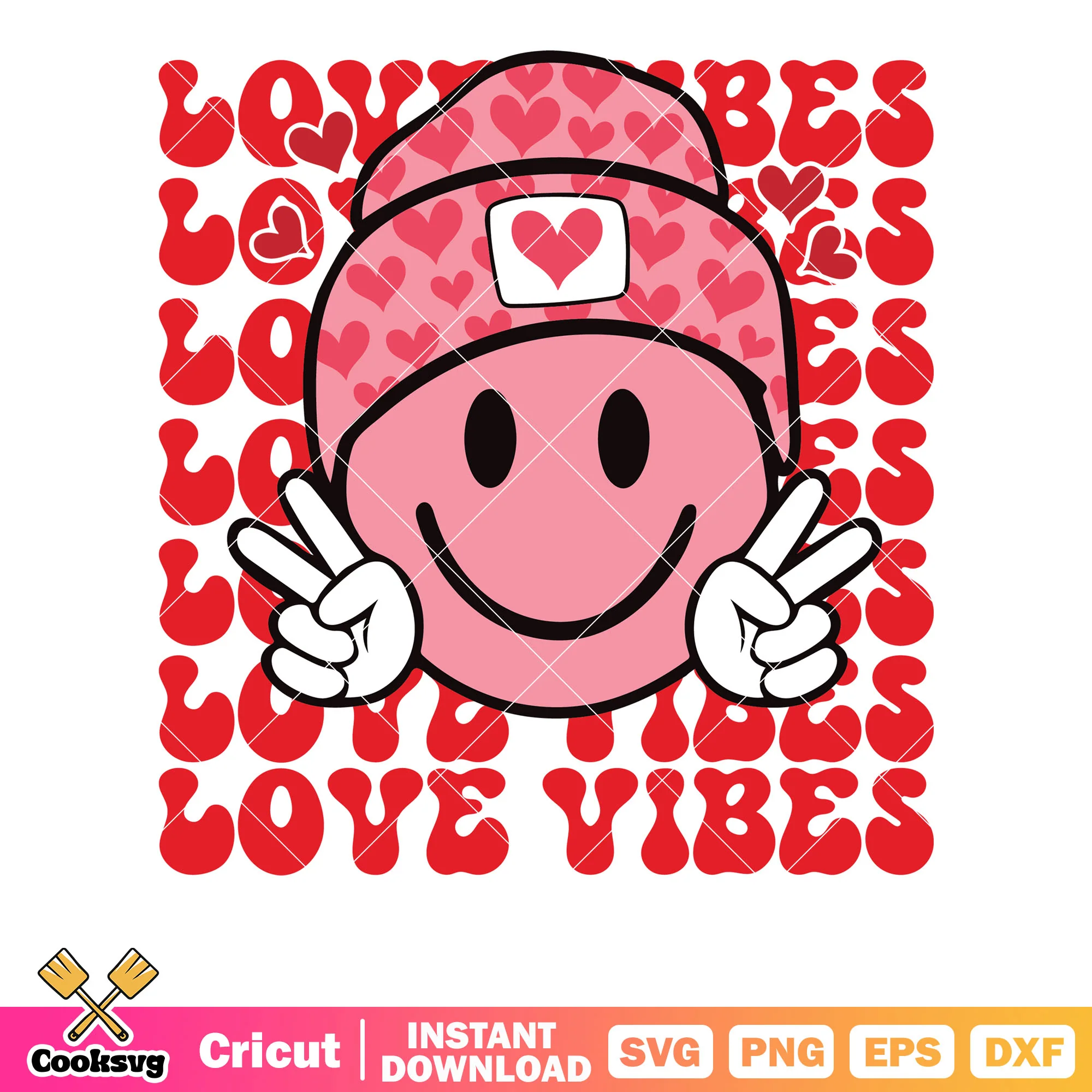 Smile icon love valentine vibes svg, valentine vibes svg
