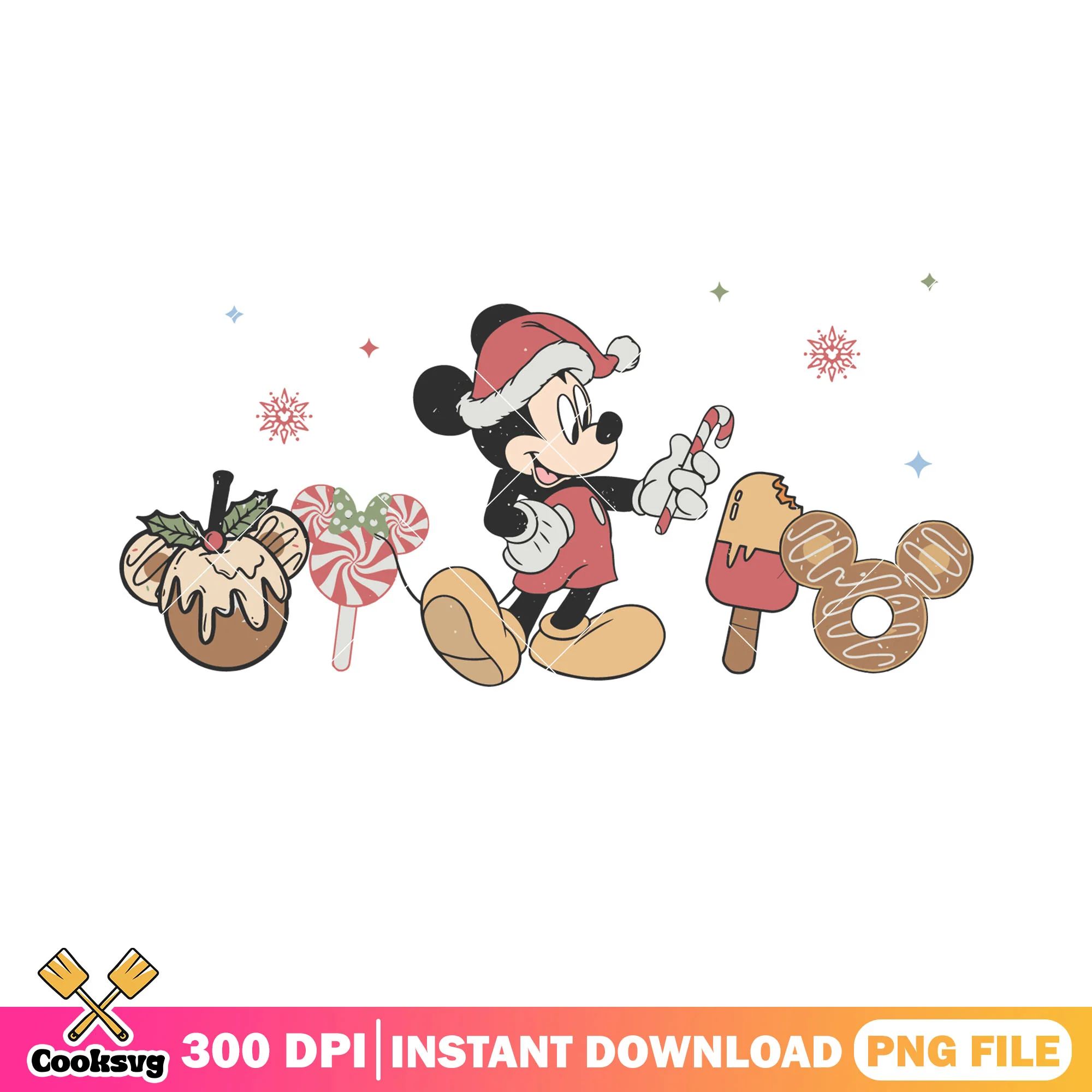 Snack for mickey christmas png, mickey mouse png, christmas ice cream png