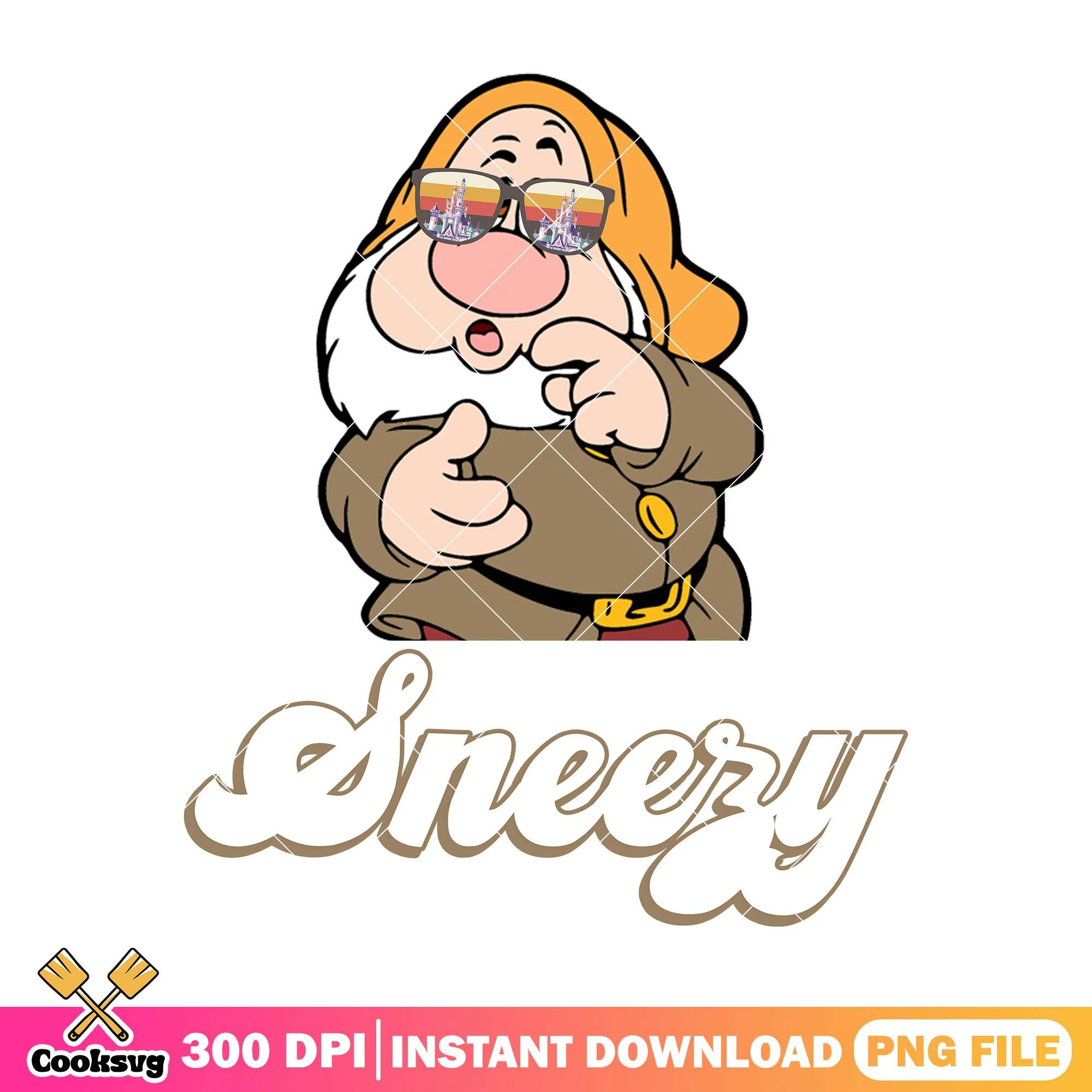 Sneeze snow white png, snow white dwarfs png, disney movies png