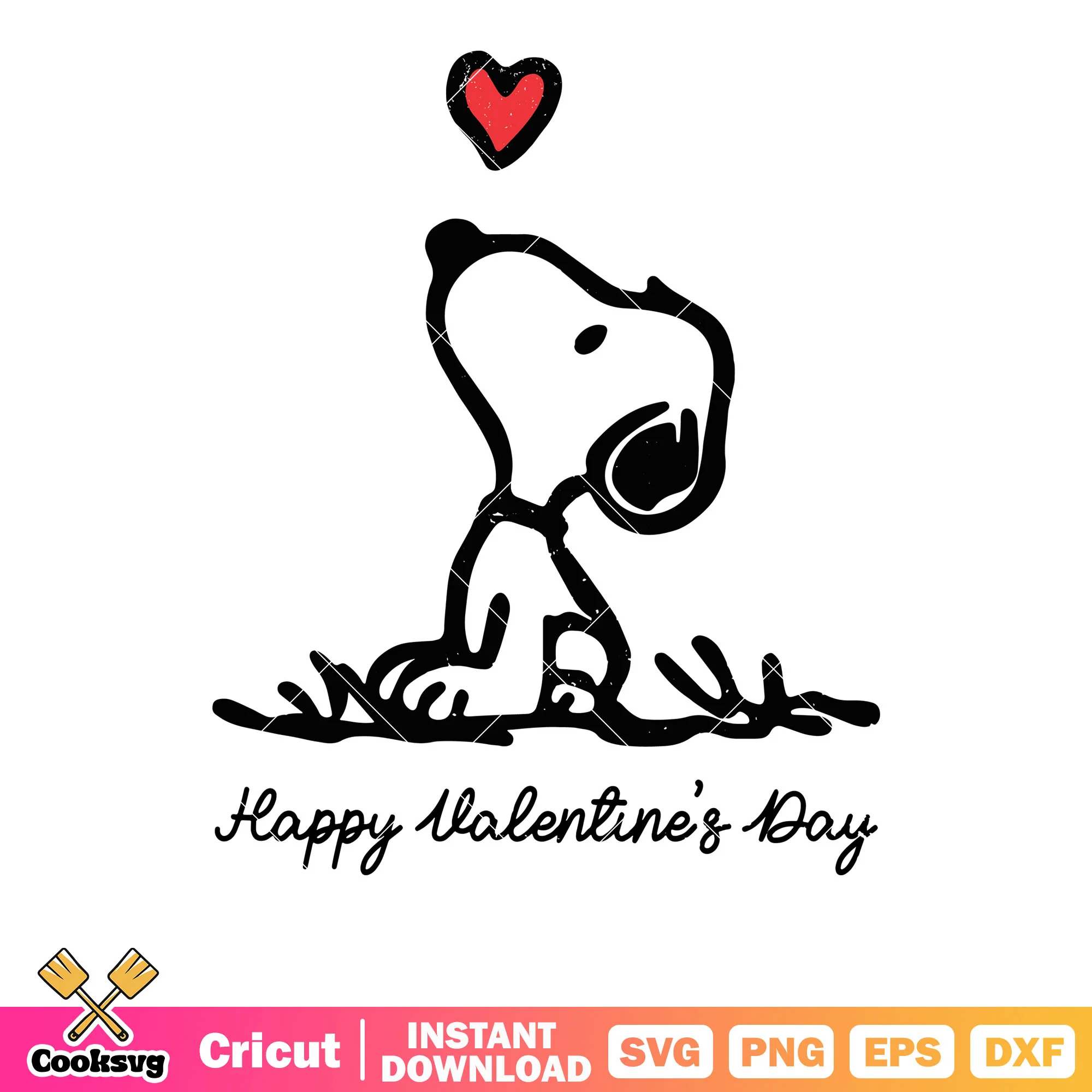Snoopy happy valentines day svg, snoopy valentine svg, valentine day svg