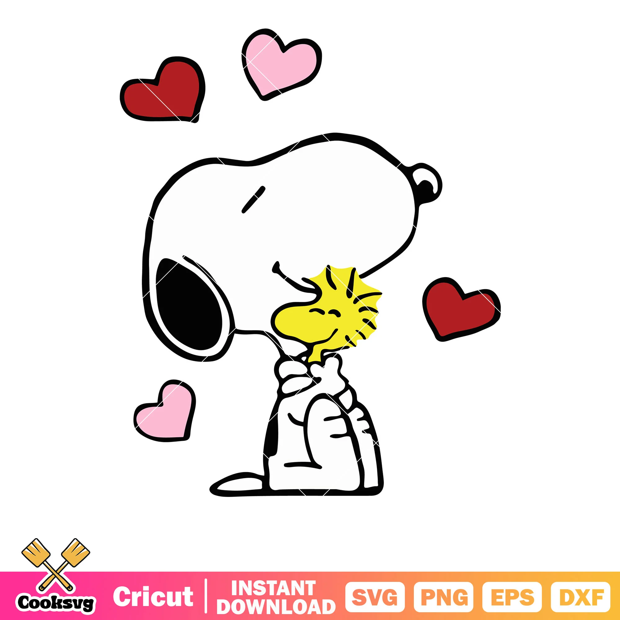 Snoopy love friends valentine svg, snoopy valentine svg