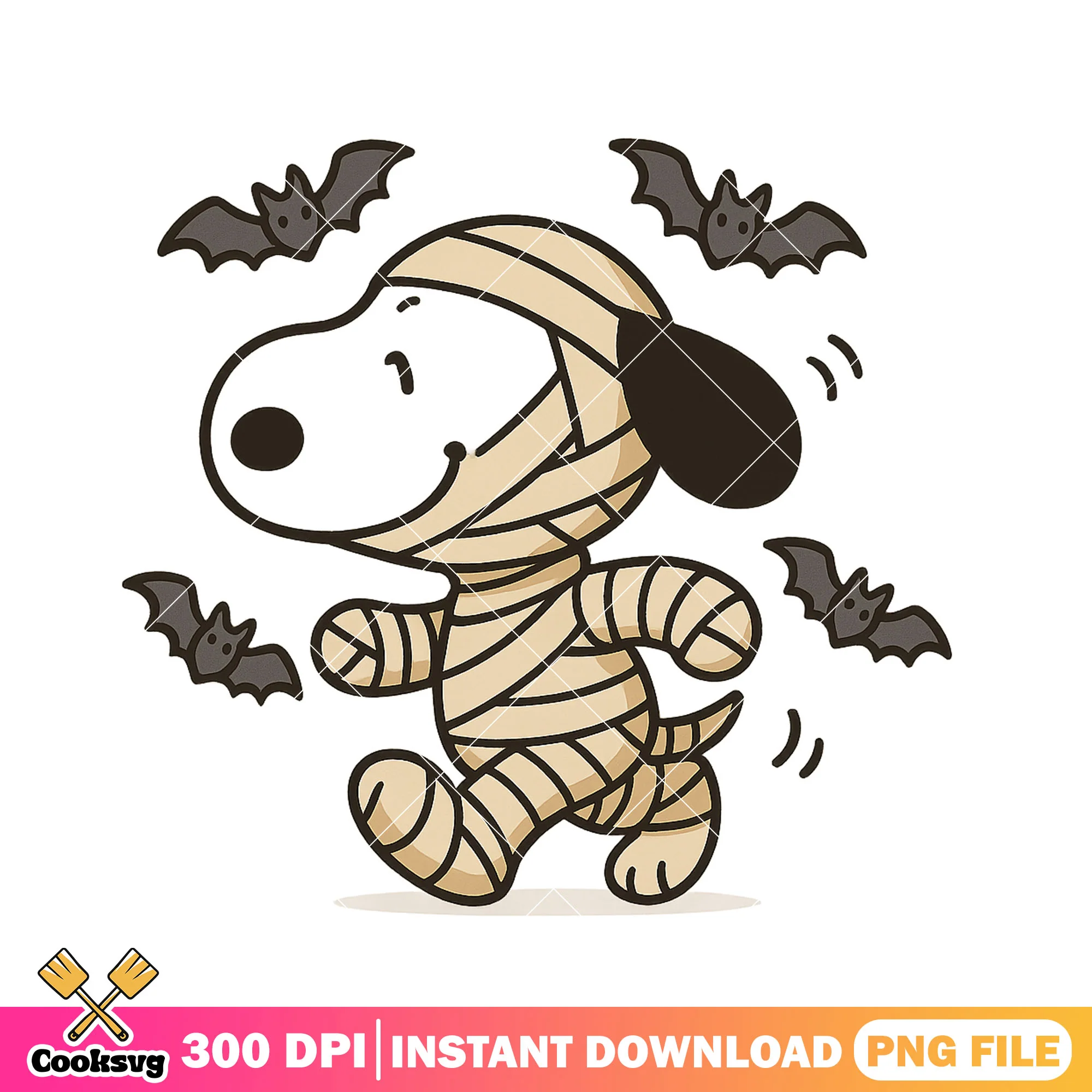 Snoopy mummy png, halloween costumes png, snoopy dog png