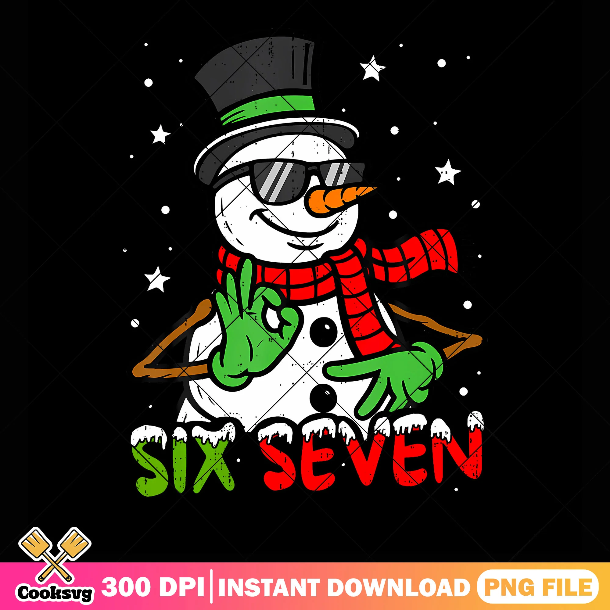 Snowman six seven scraf png, six seven png, merry christmas png