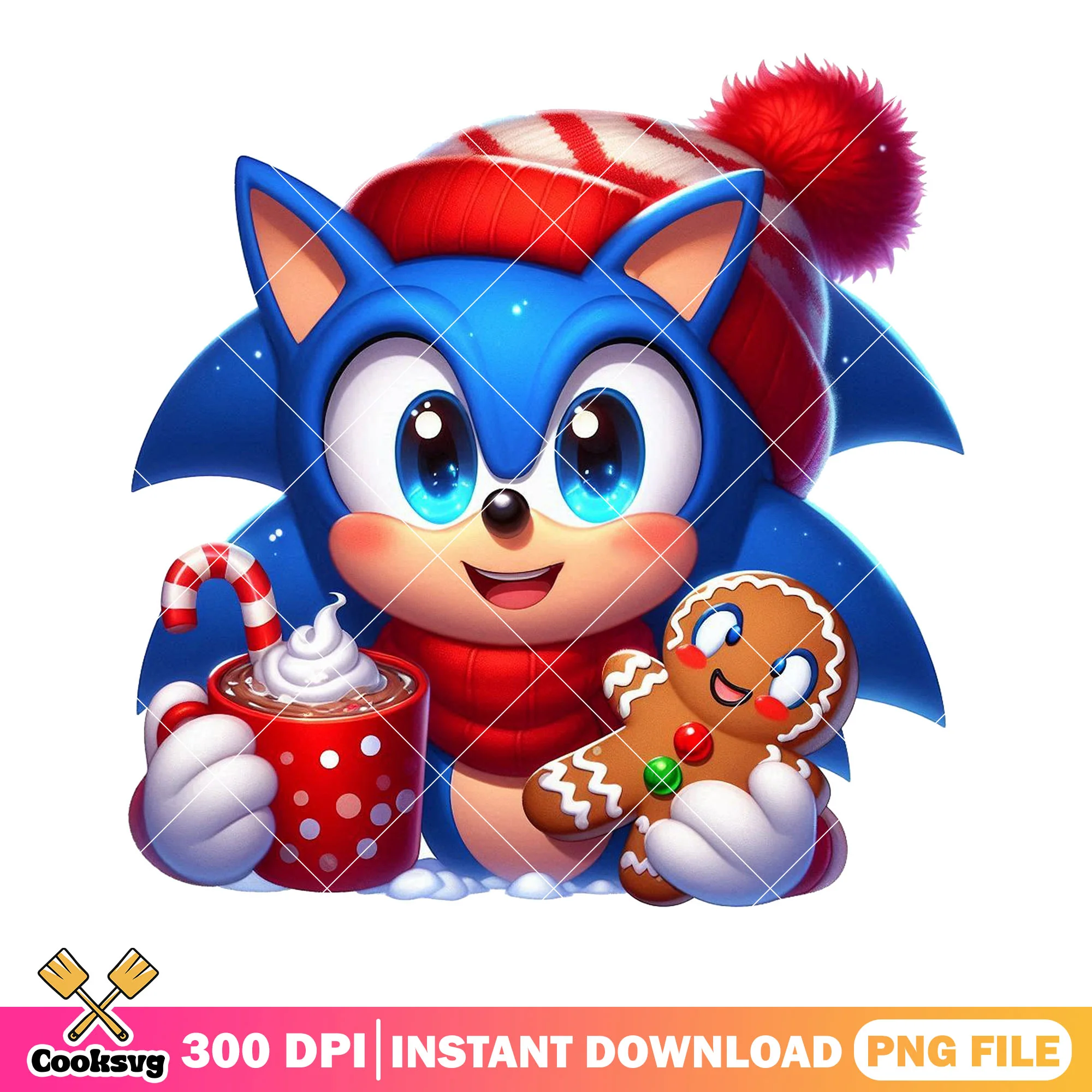 Sonic hedgehog chibi png, sonic santa christmas png, sonic chibi png
