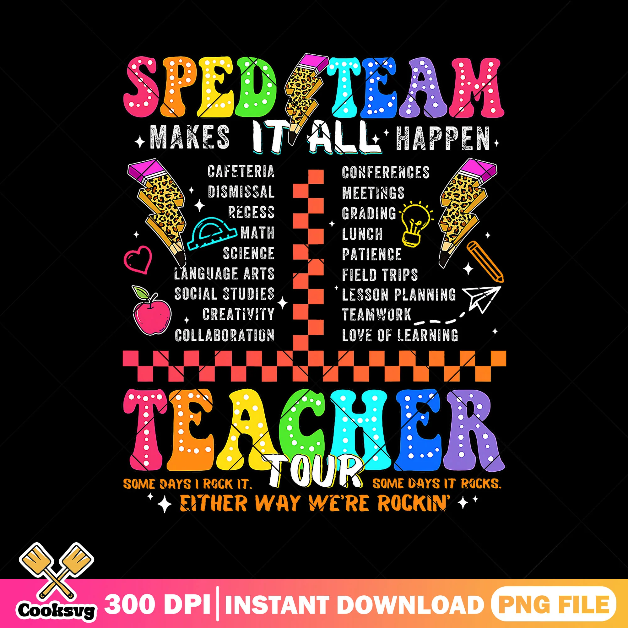 Sped team make it all happen png, poster design png, back to school png