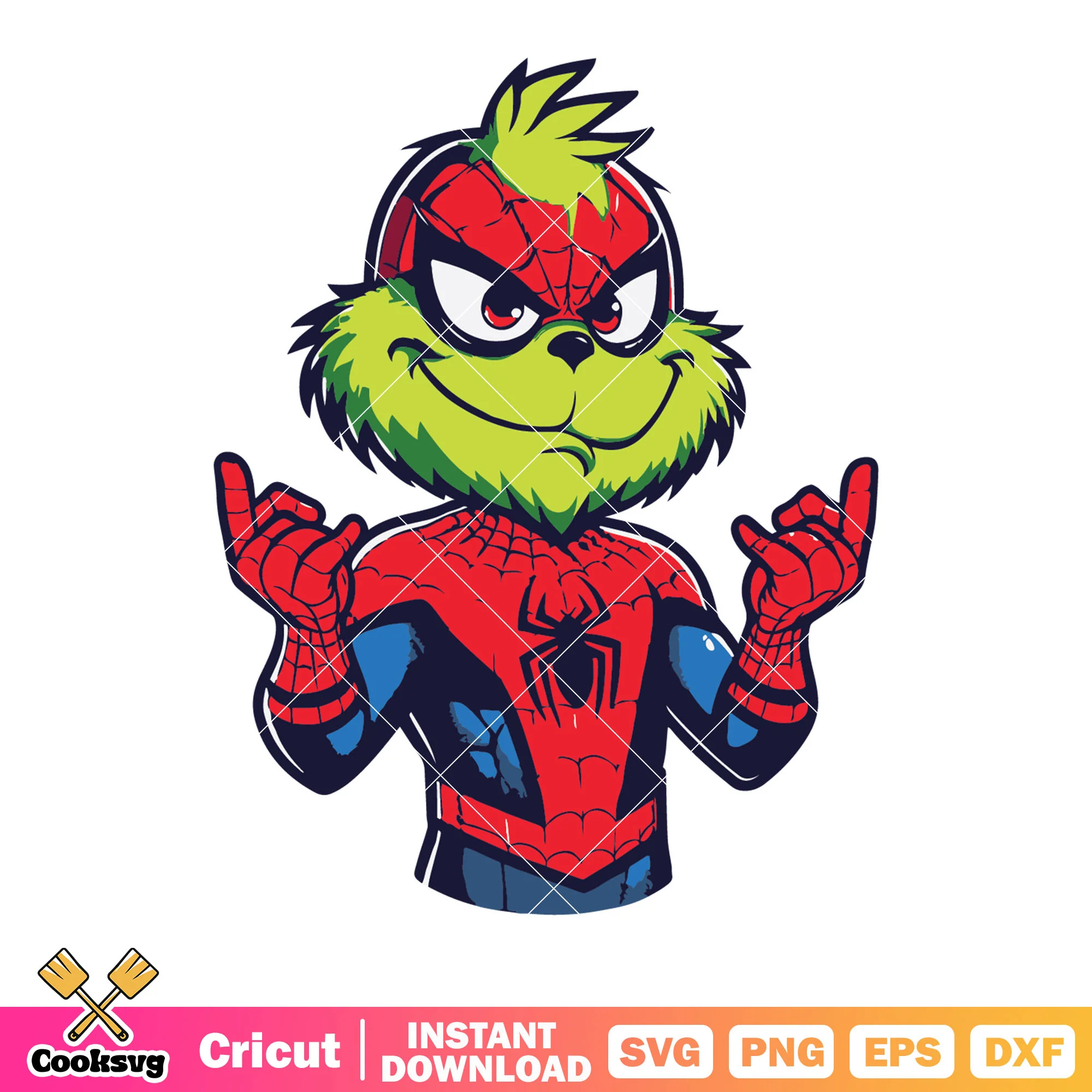 Spider Grinch svg, spiderman costume svg, merry grinchmas svg