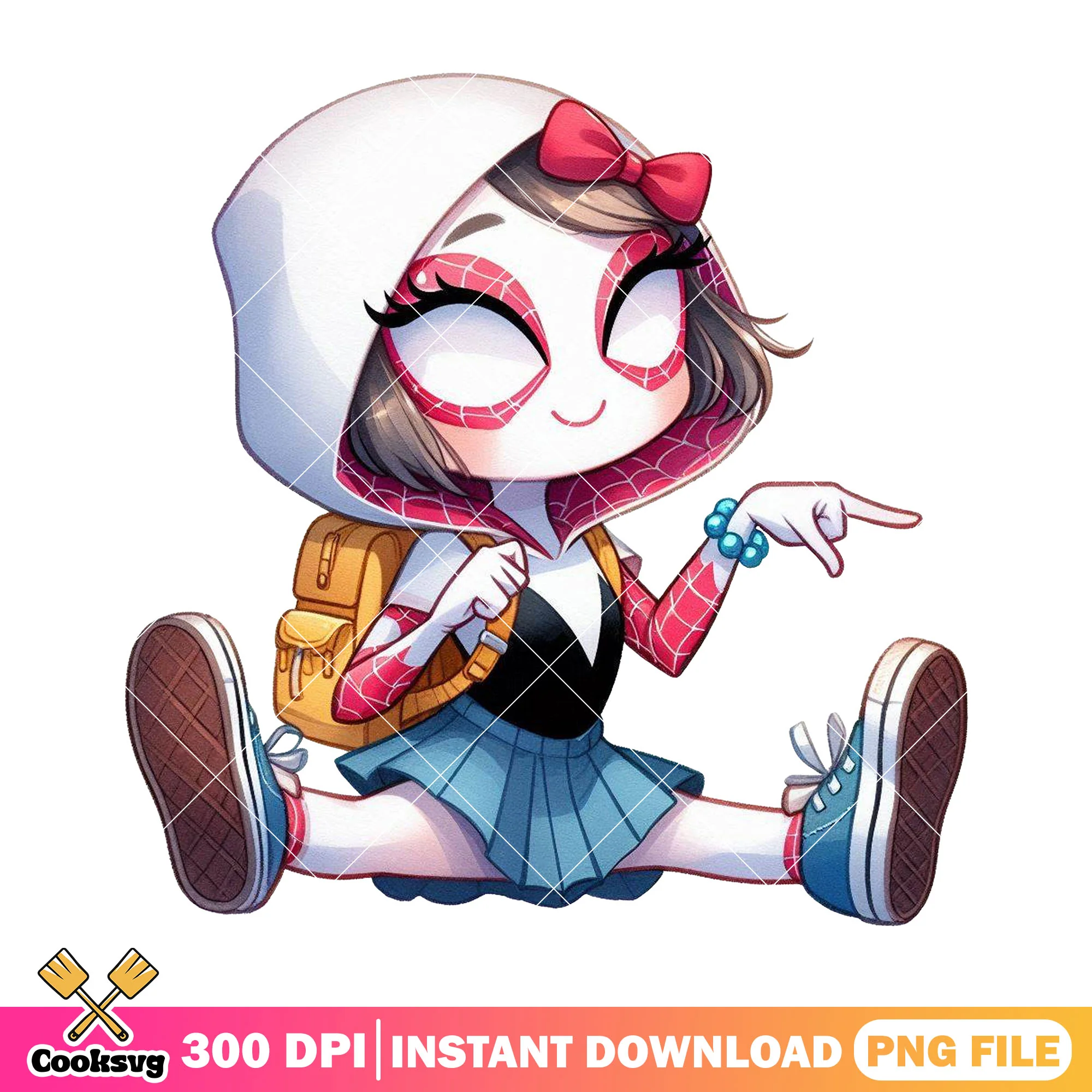 Spider gwen png, gwen stacy spiderman png, go back to school png