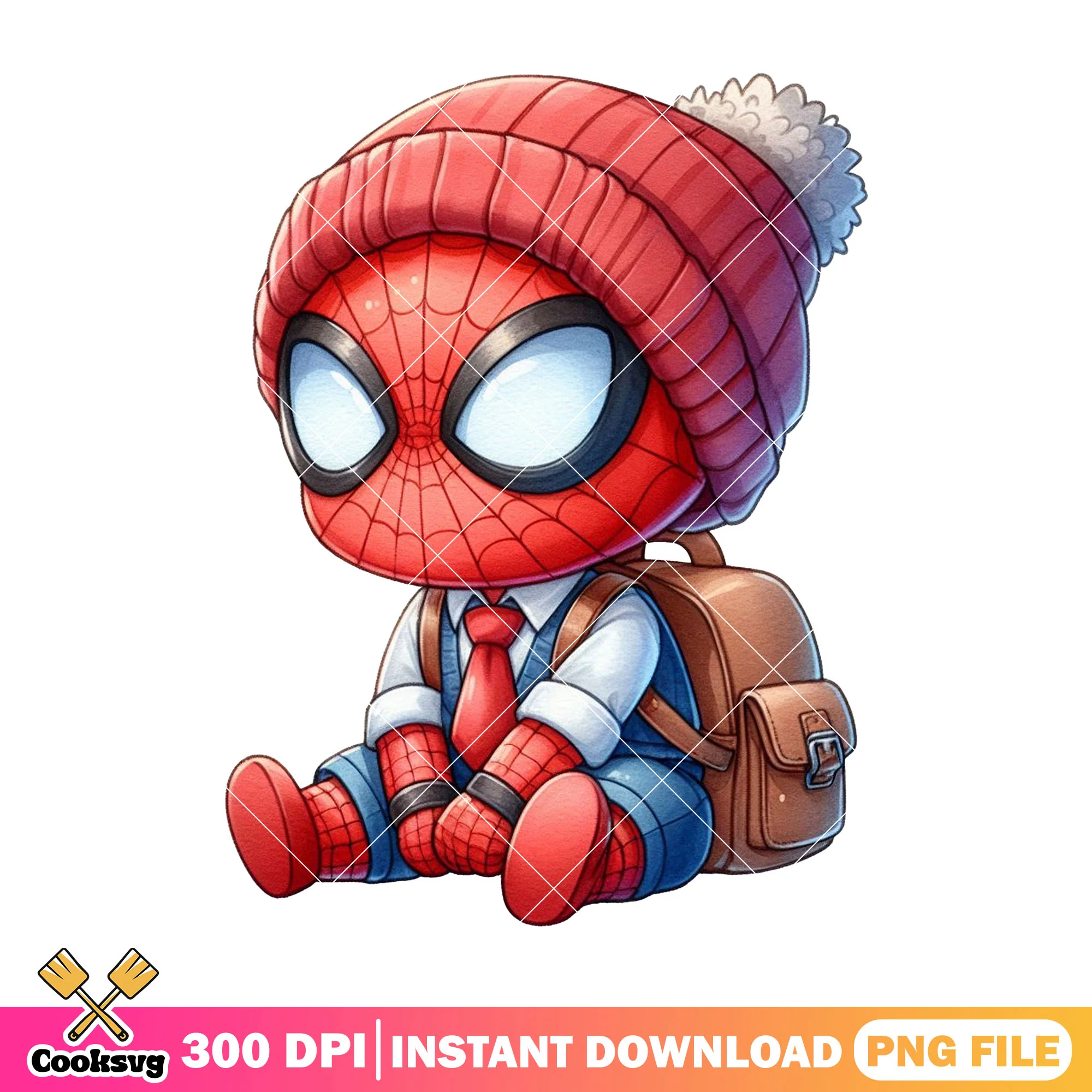 Spider man back school png, spider man cute png, going back to school png