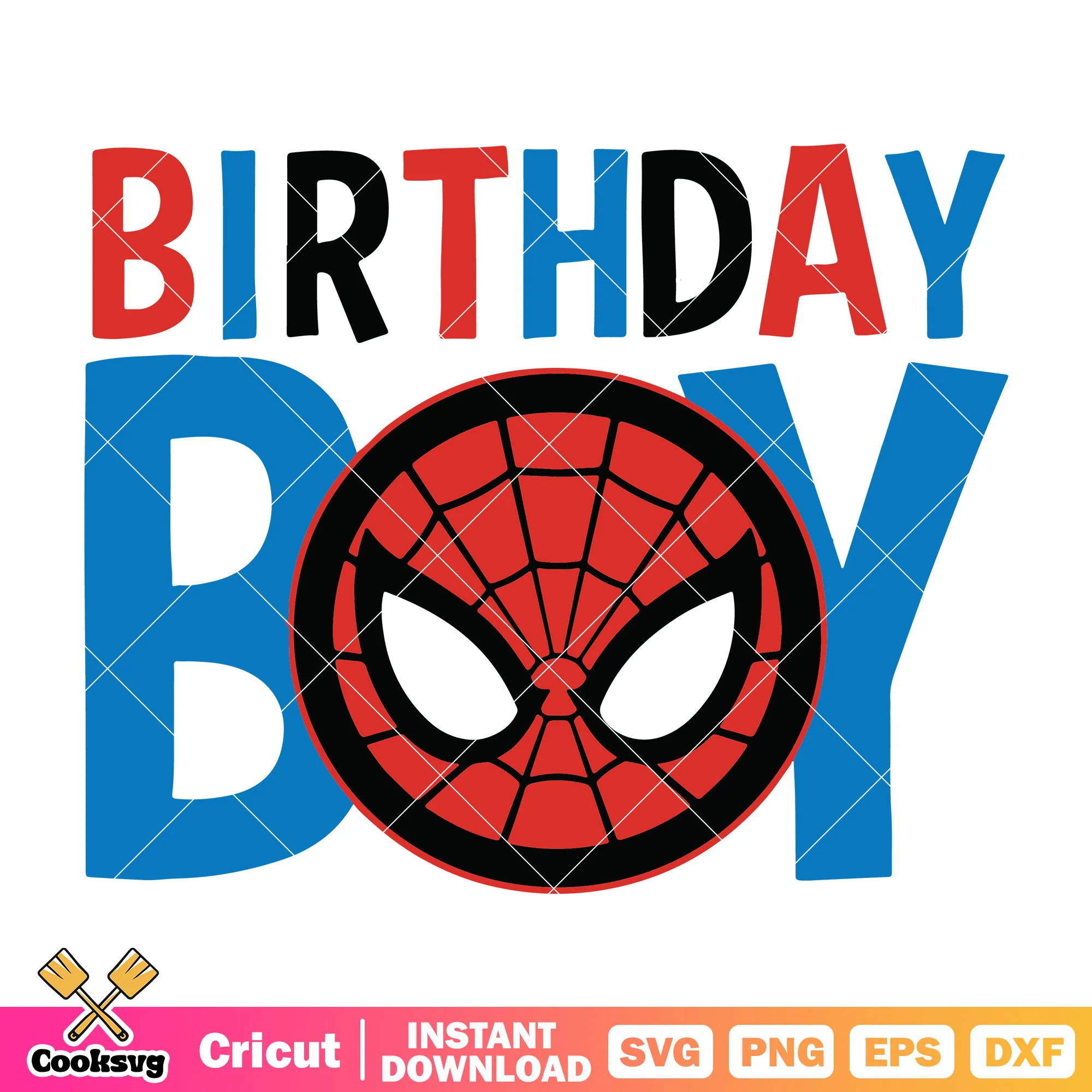 Spiderman head cute birthday boy svg, birthday boy svg, spiderman birthday svg