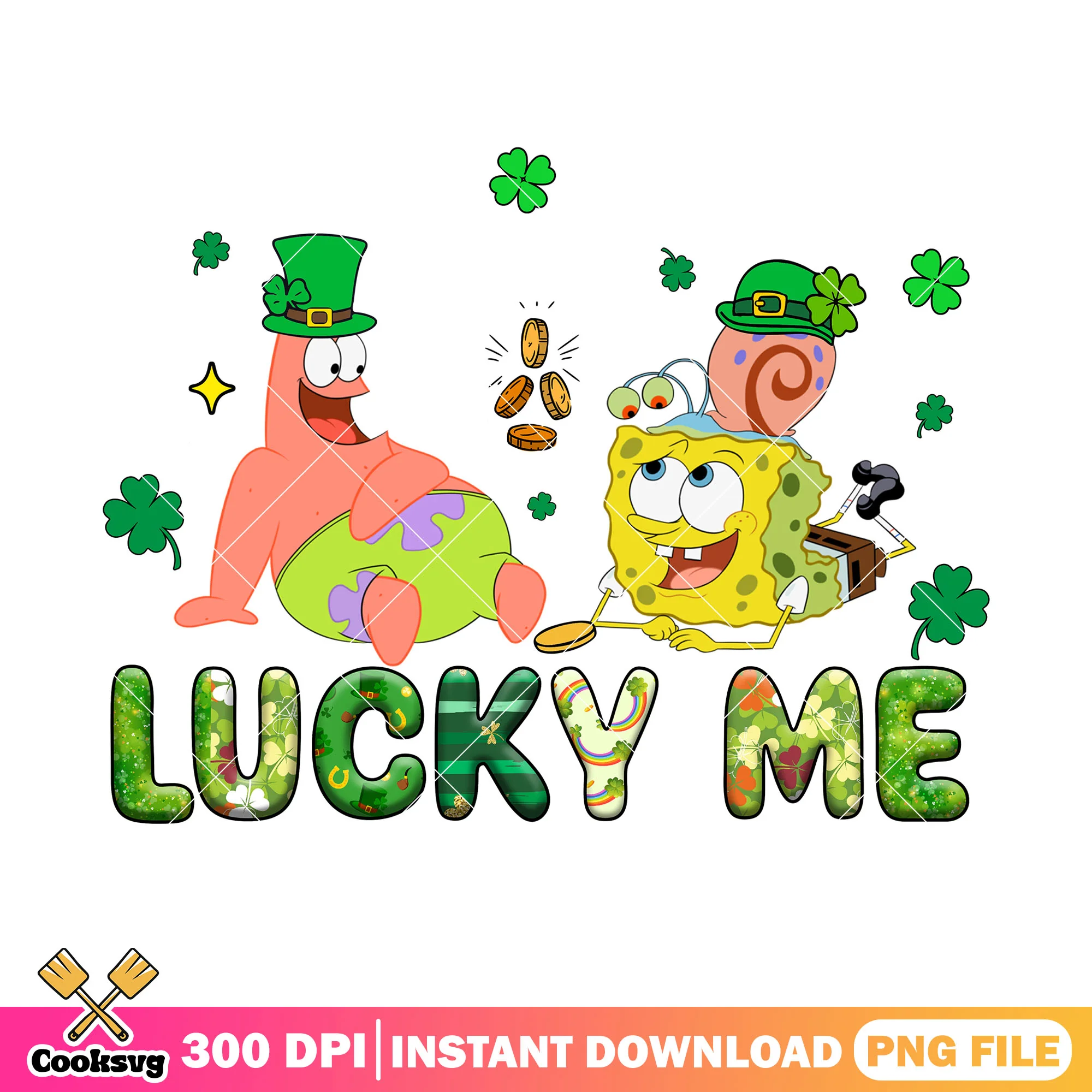 Spongebob and patrick lucky me png, spongebob and patrick png