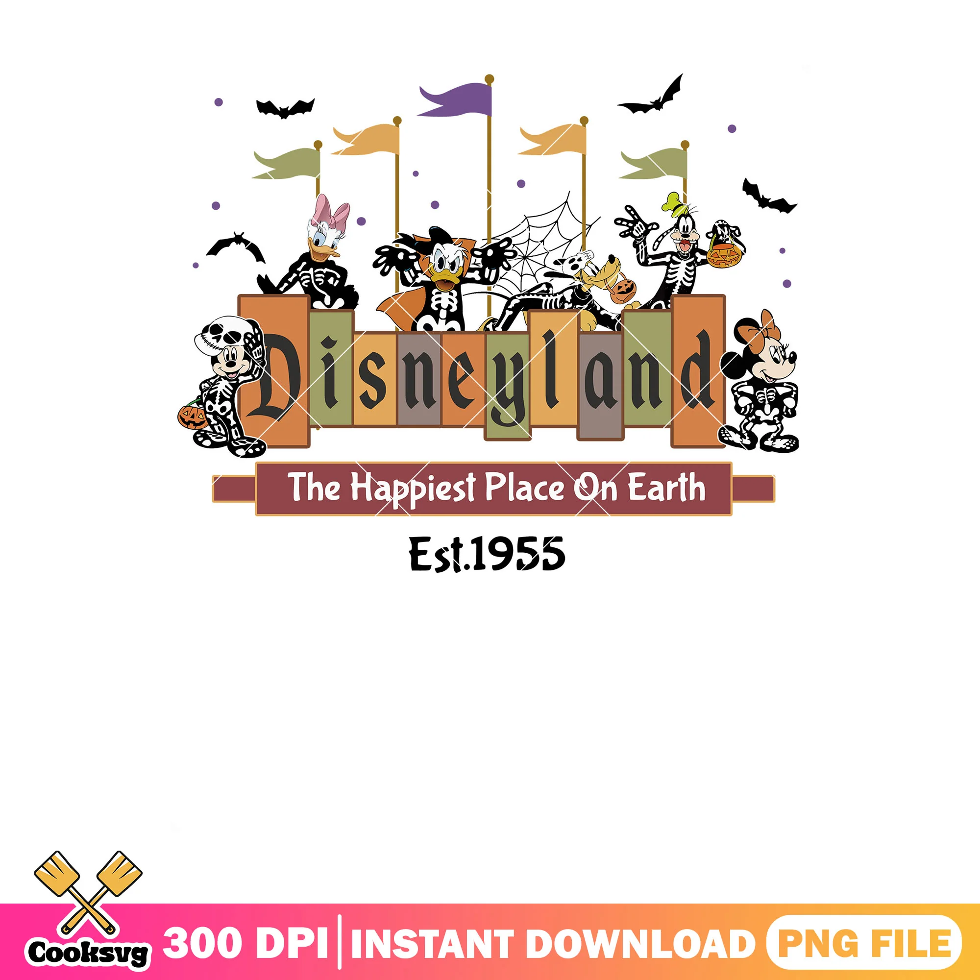 Spookiest castle 1955 png, disney land png, halloween returns png