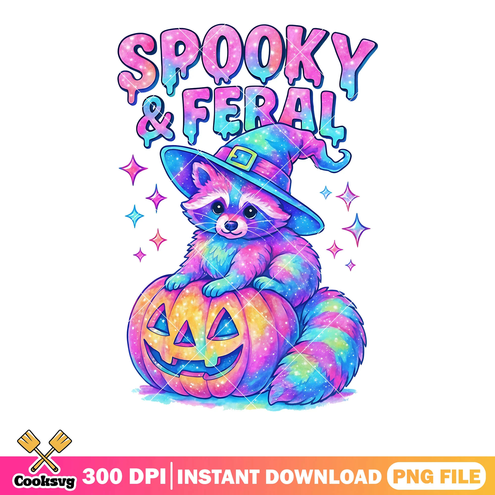 Spooky and feral png, witch hat png, halloween pumpkin png
