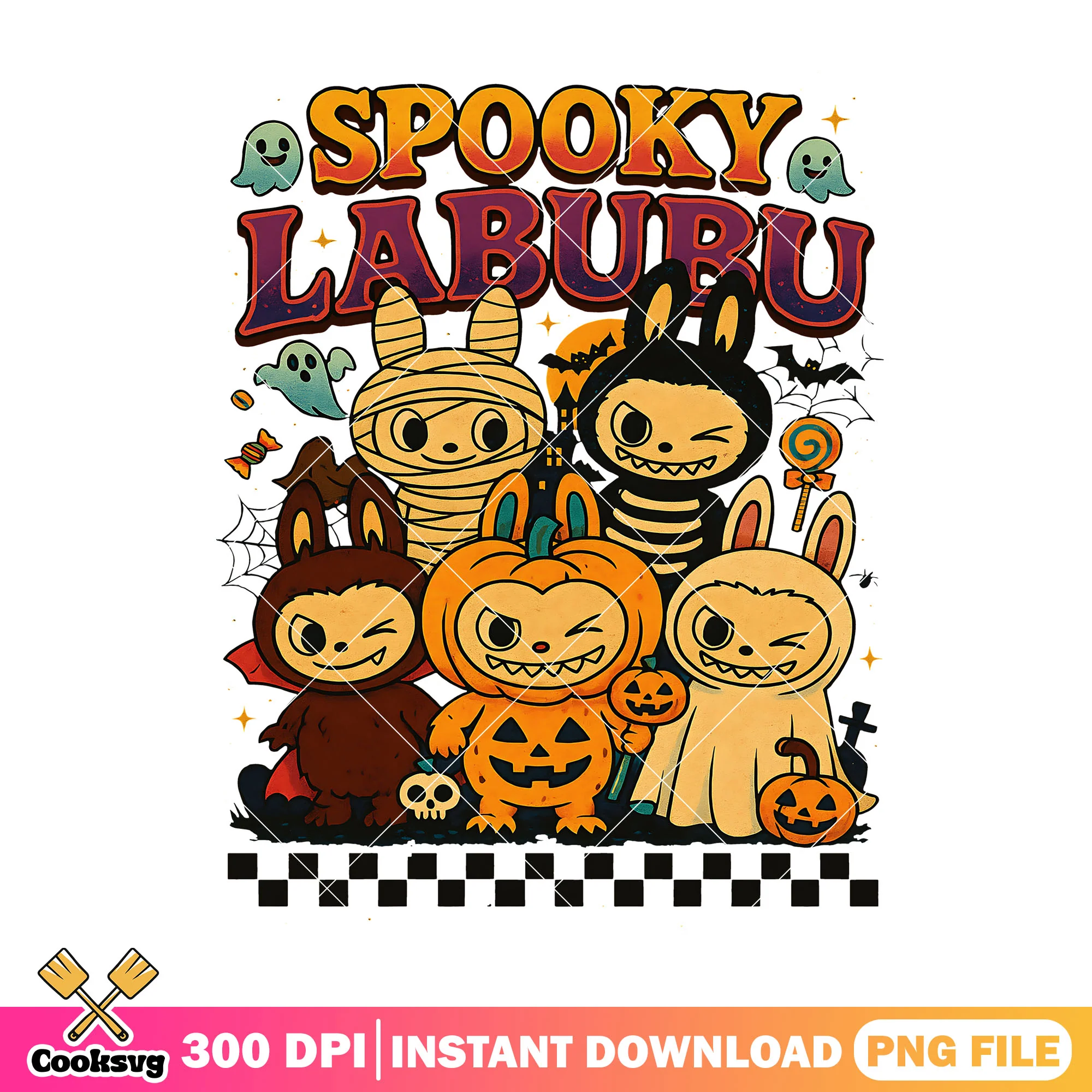 Spooky labubu doll png, labubu dolls png, halloween costume png