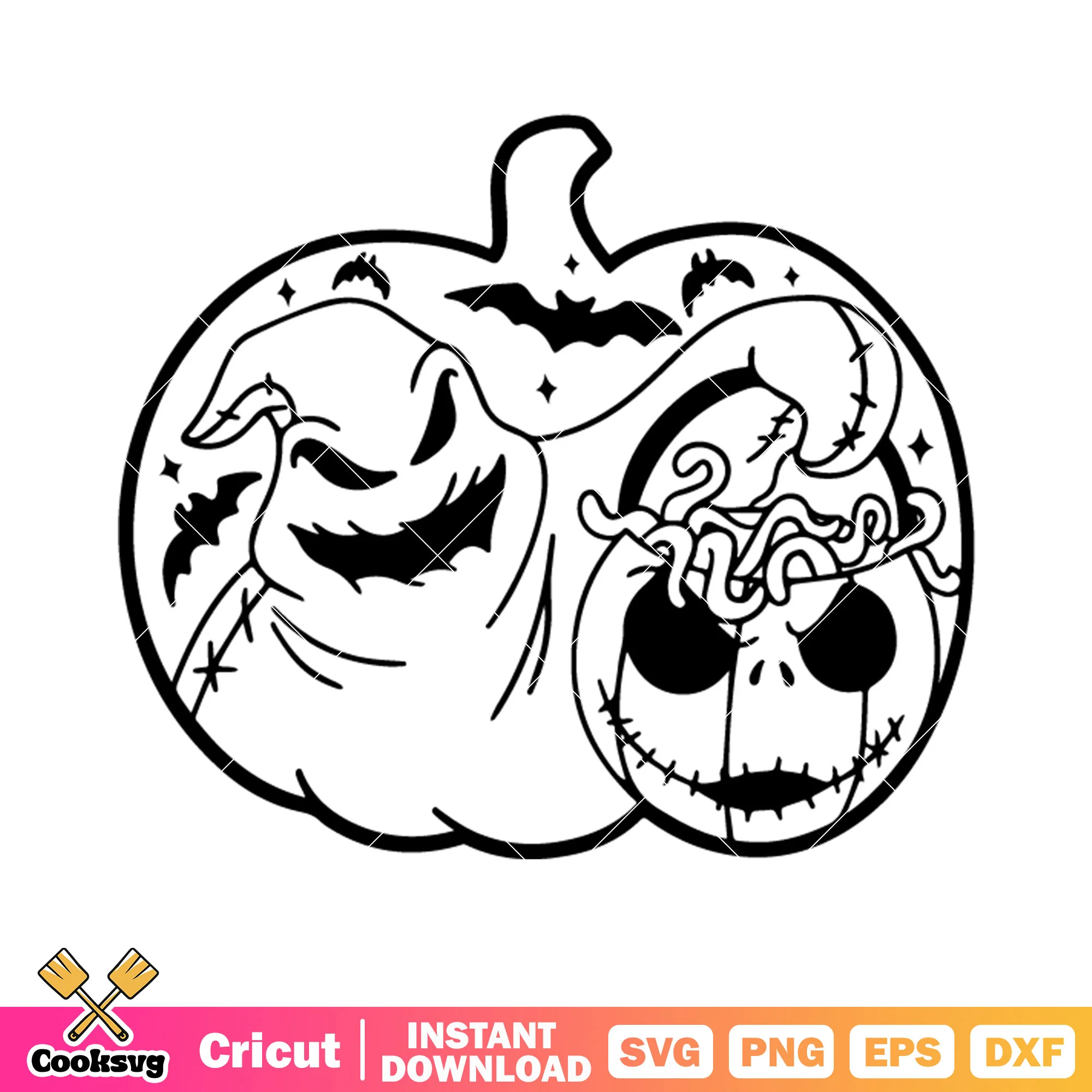 Spooky mummy svg, jack o lantern svg, halloween night svg