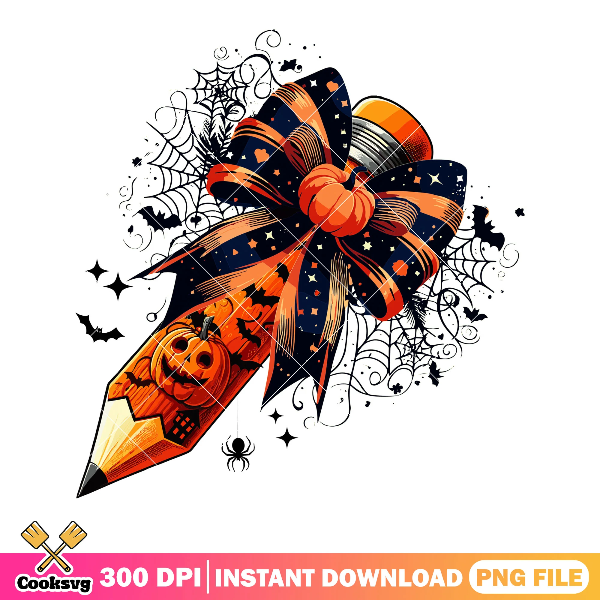 Spooky pencil png, wicker pumpkin png, halloween scary night png