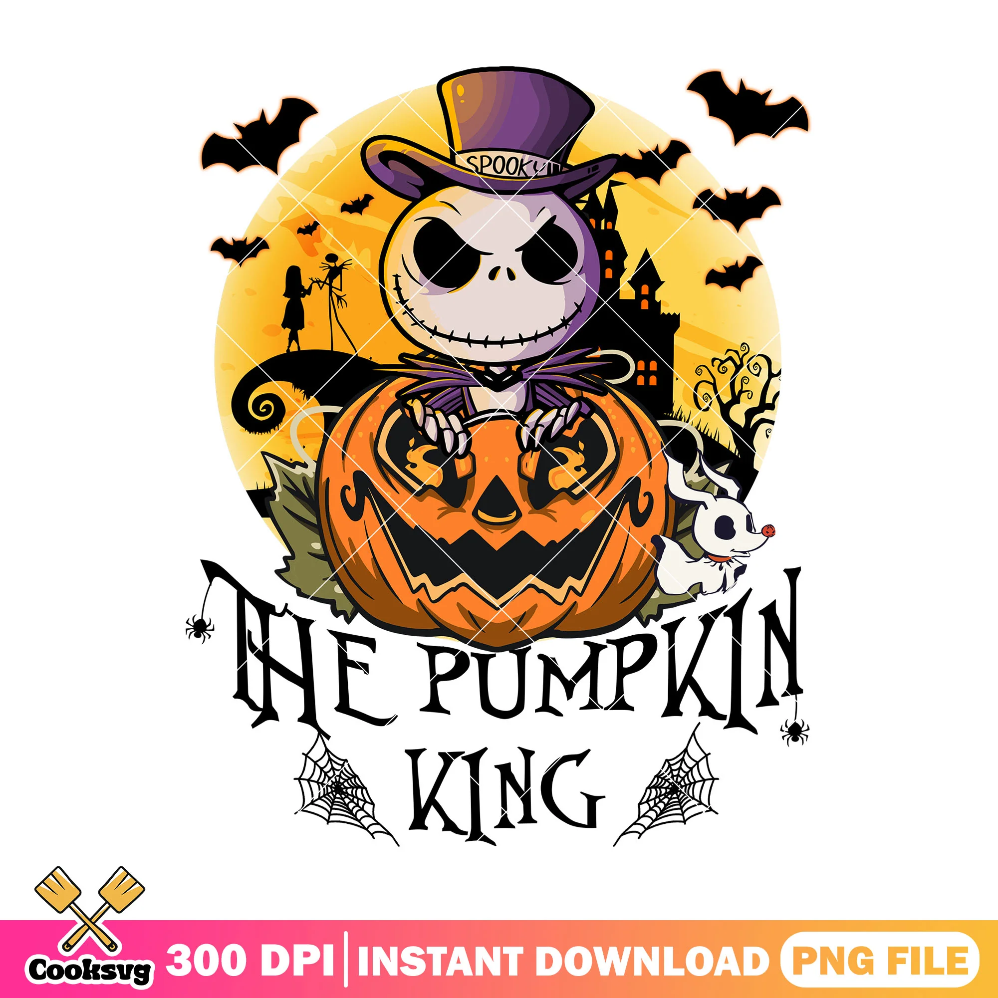 Spooky skellington pumpkin png, jack skellington png, disney cartoon png