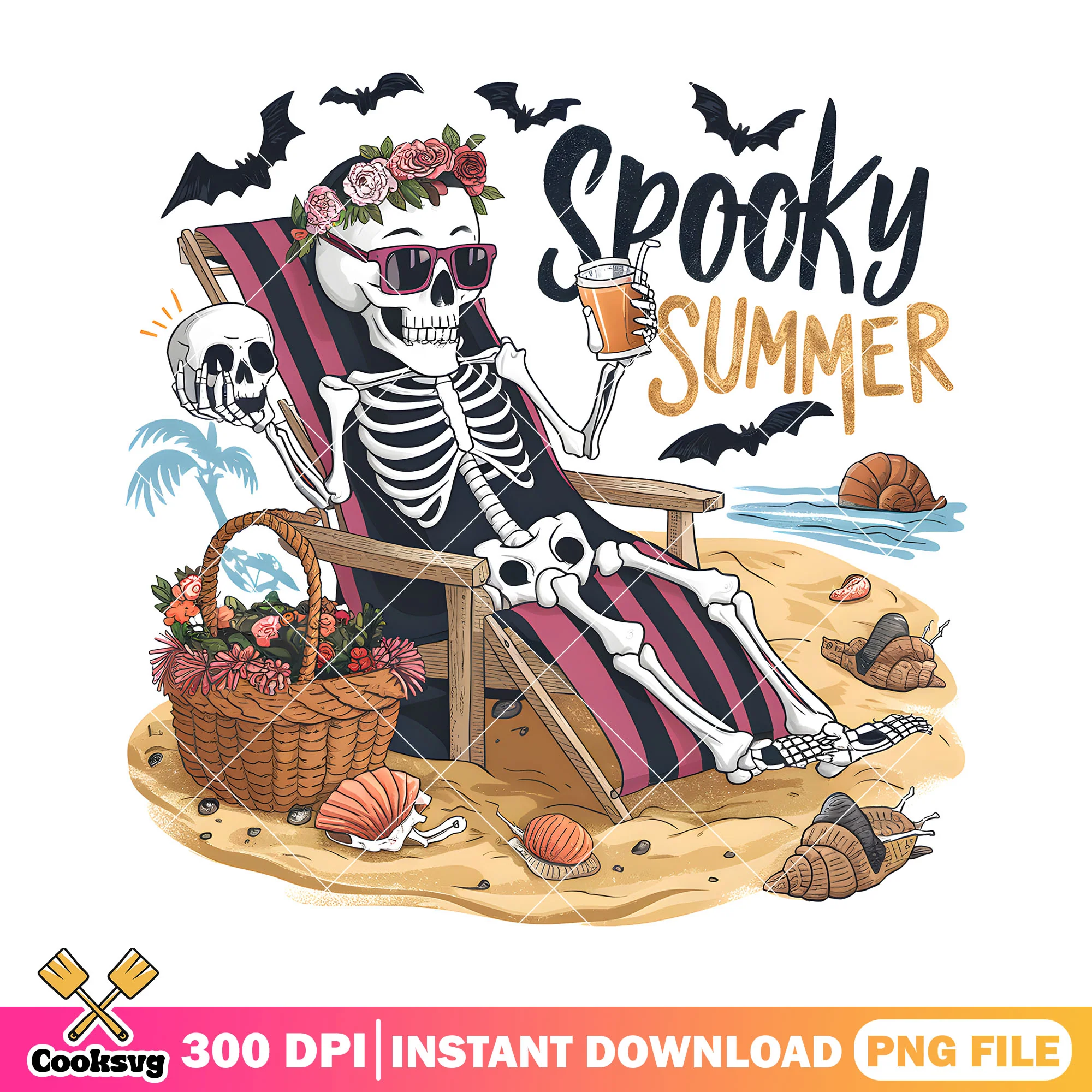 Spooky summer skeleton png, halloween custome png, horror movie png