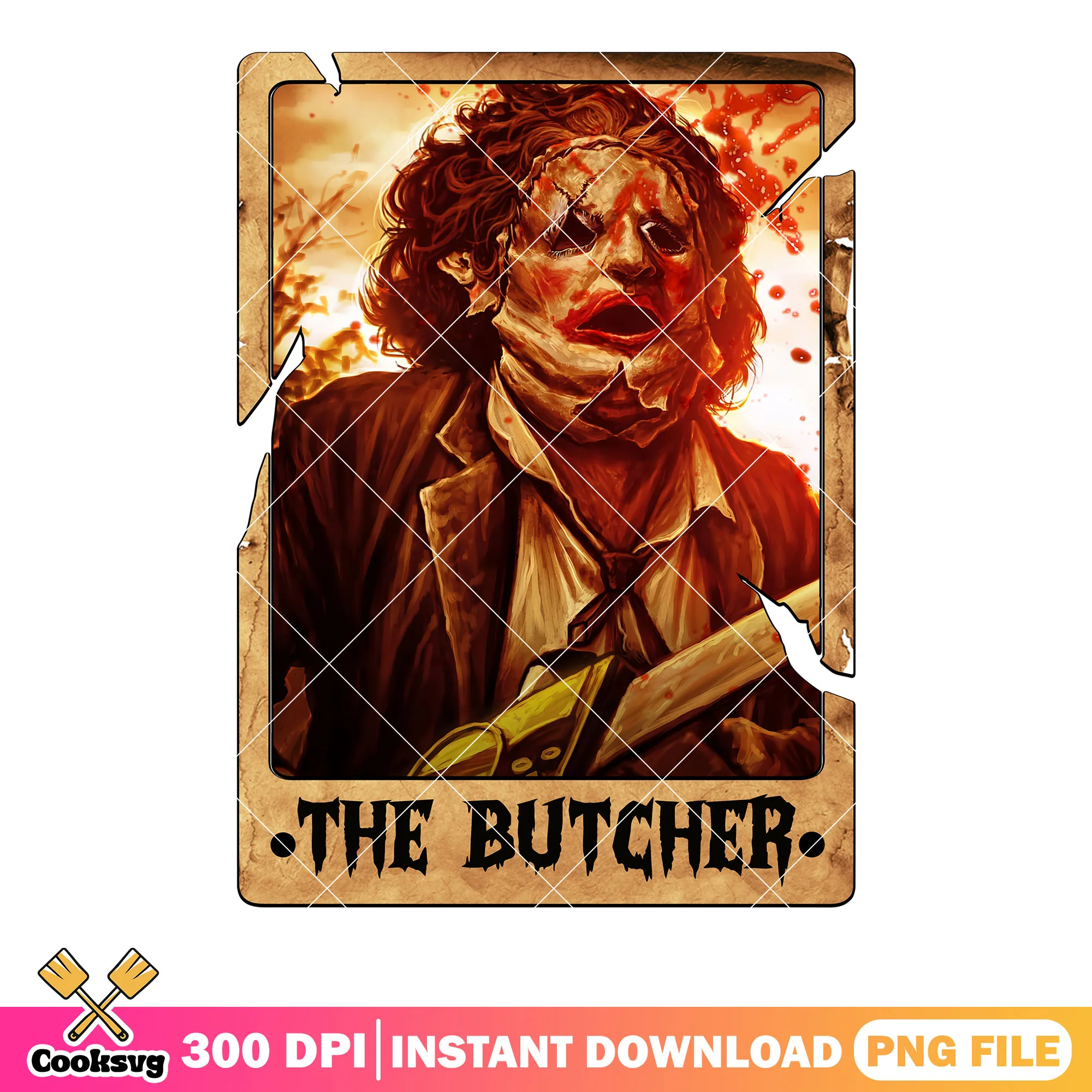 Spooky The butcher png, The Texas Chainsaw Massacre png, scary halloween png