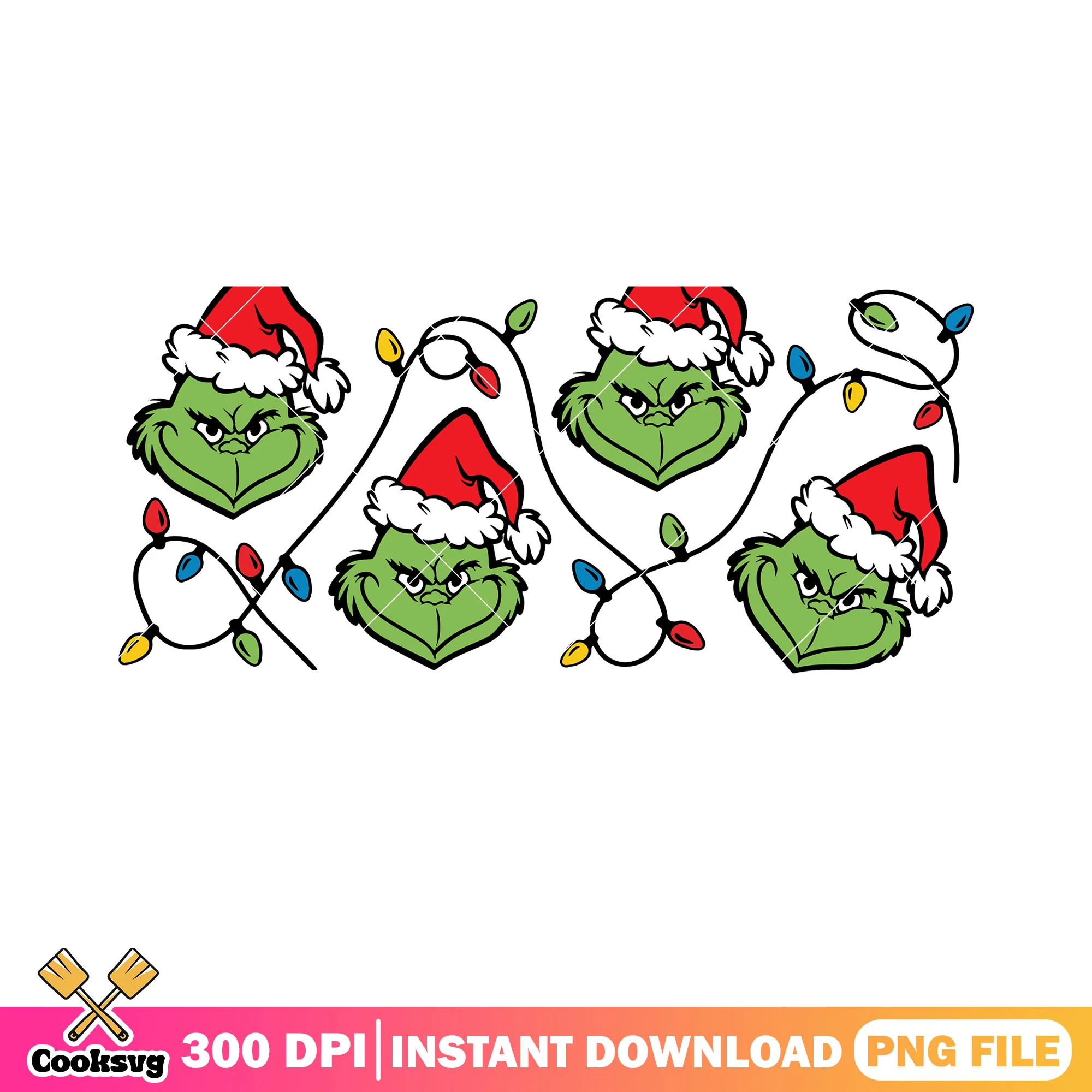 Squad resting grinch face png, santa png, merry grinchmas png