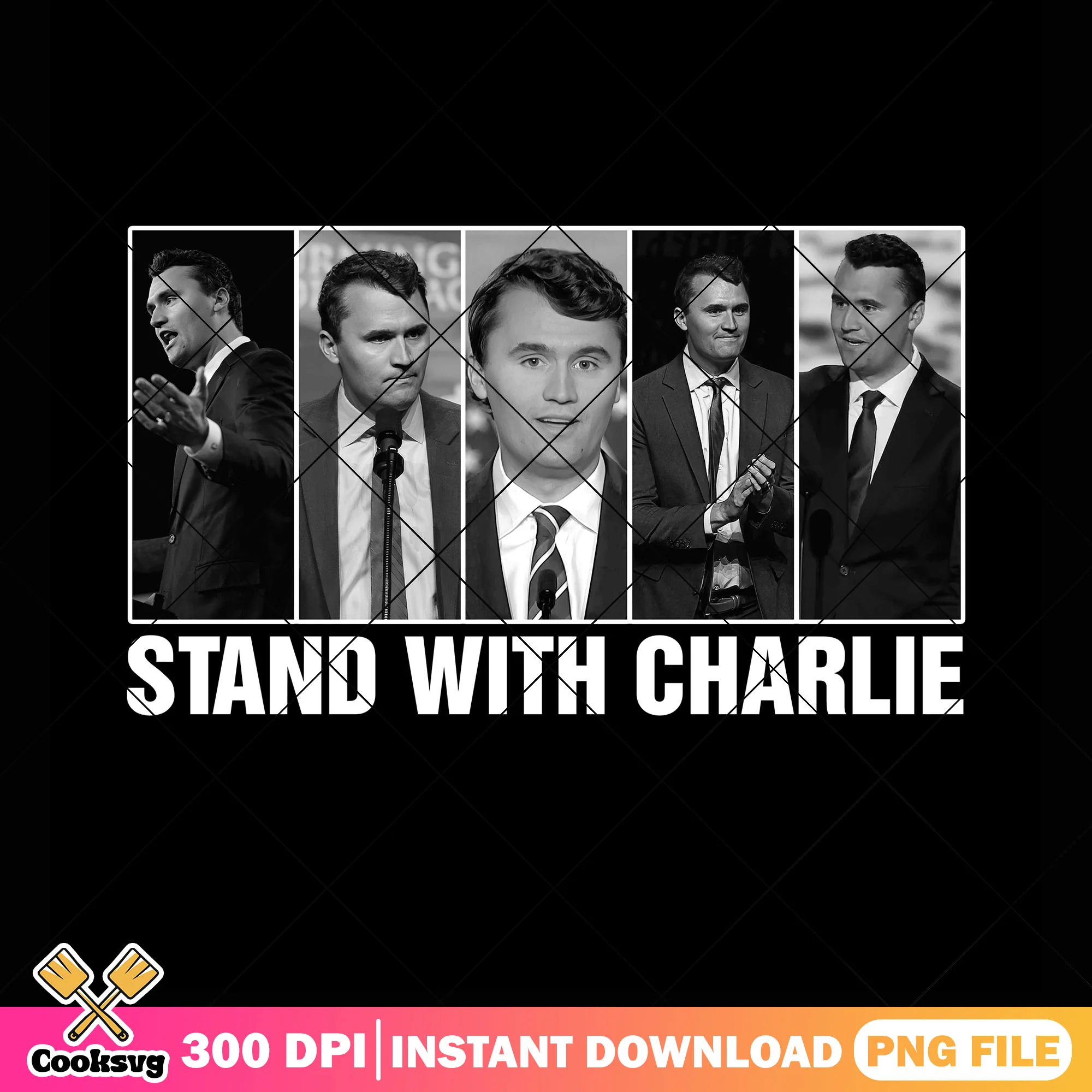 Stand with charlie together png, charlie kirk png, RIP Charlie png