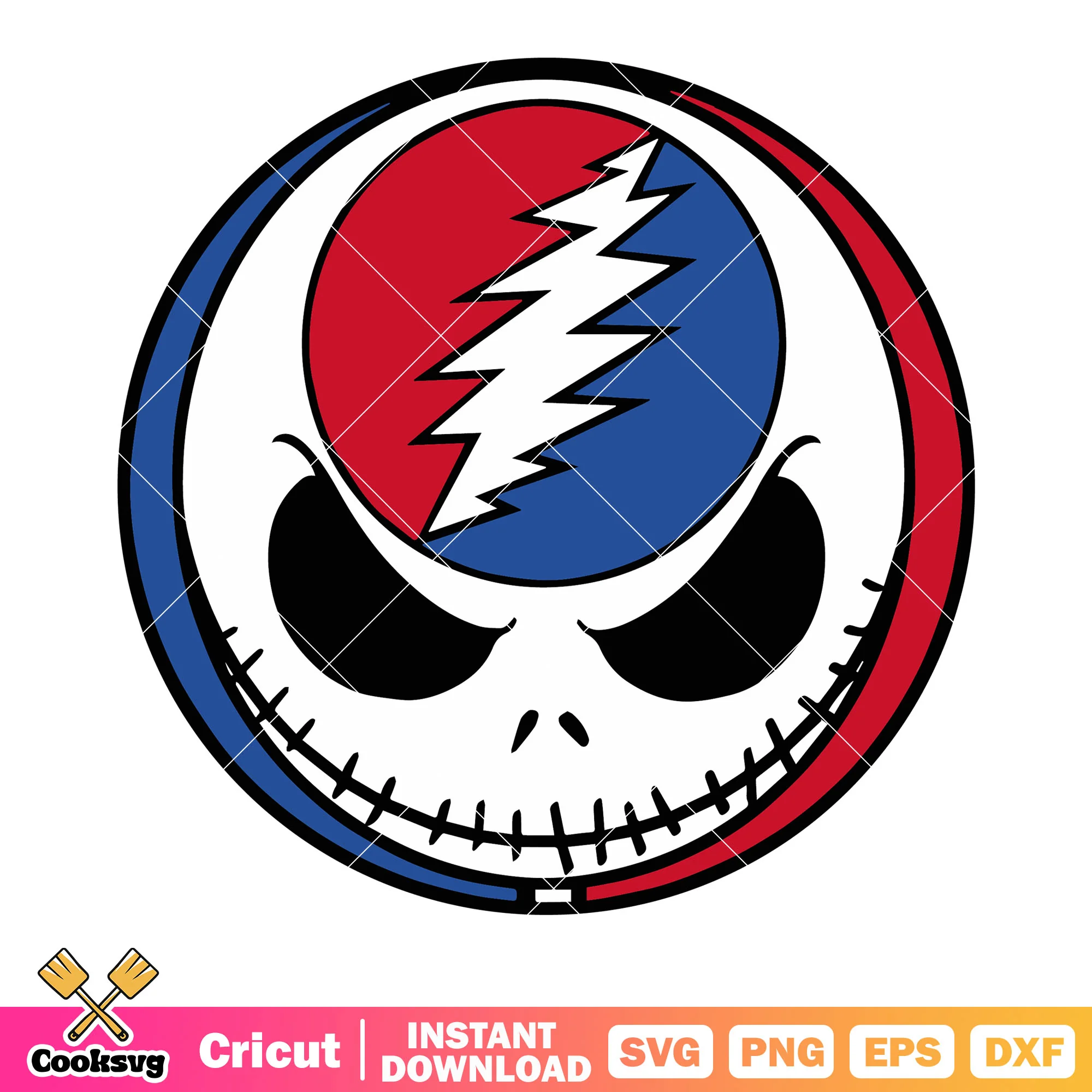Steal your face svg, jack skelingeton svg, grateful deads svg