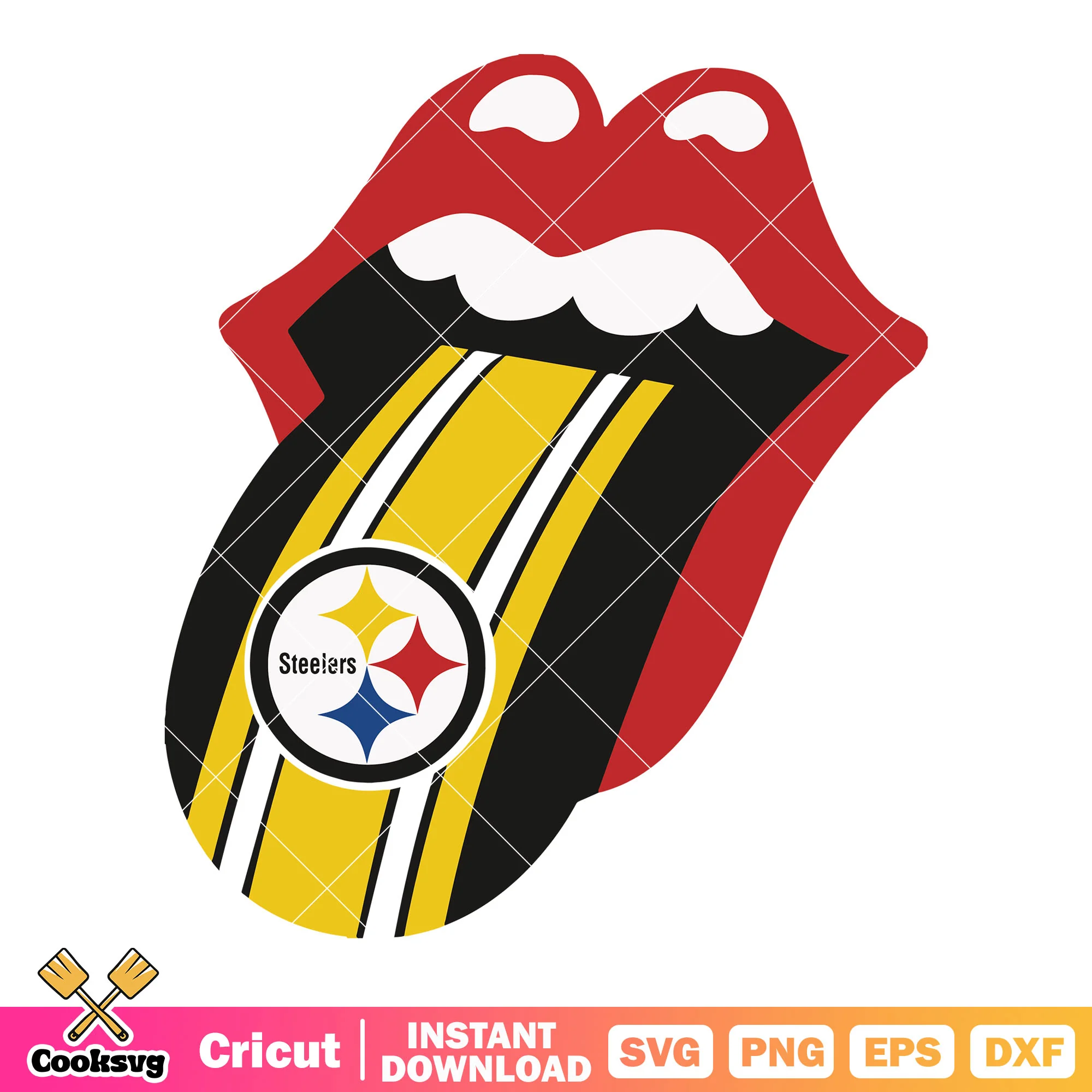 Steelers tounge red lip svg, nfl teams svg, pittsburgh svg