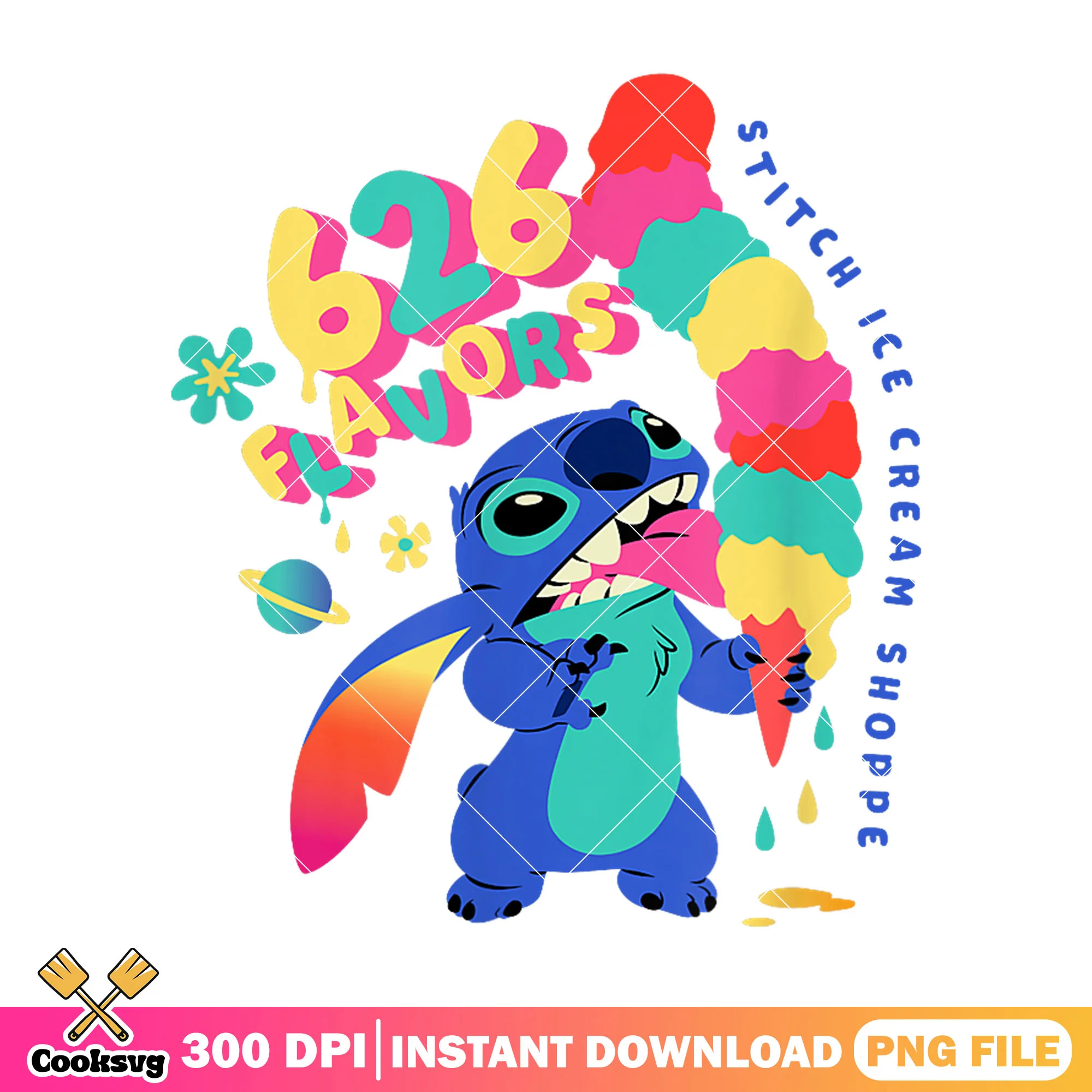 Stitch 626 flavors ice cream png, stitch 626 day png, stitch ice cream png