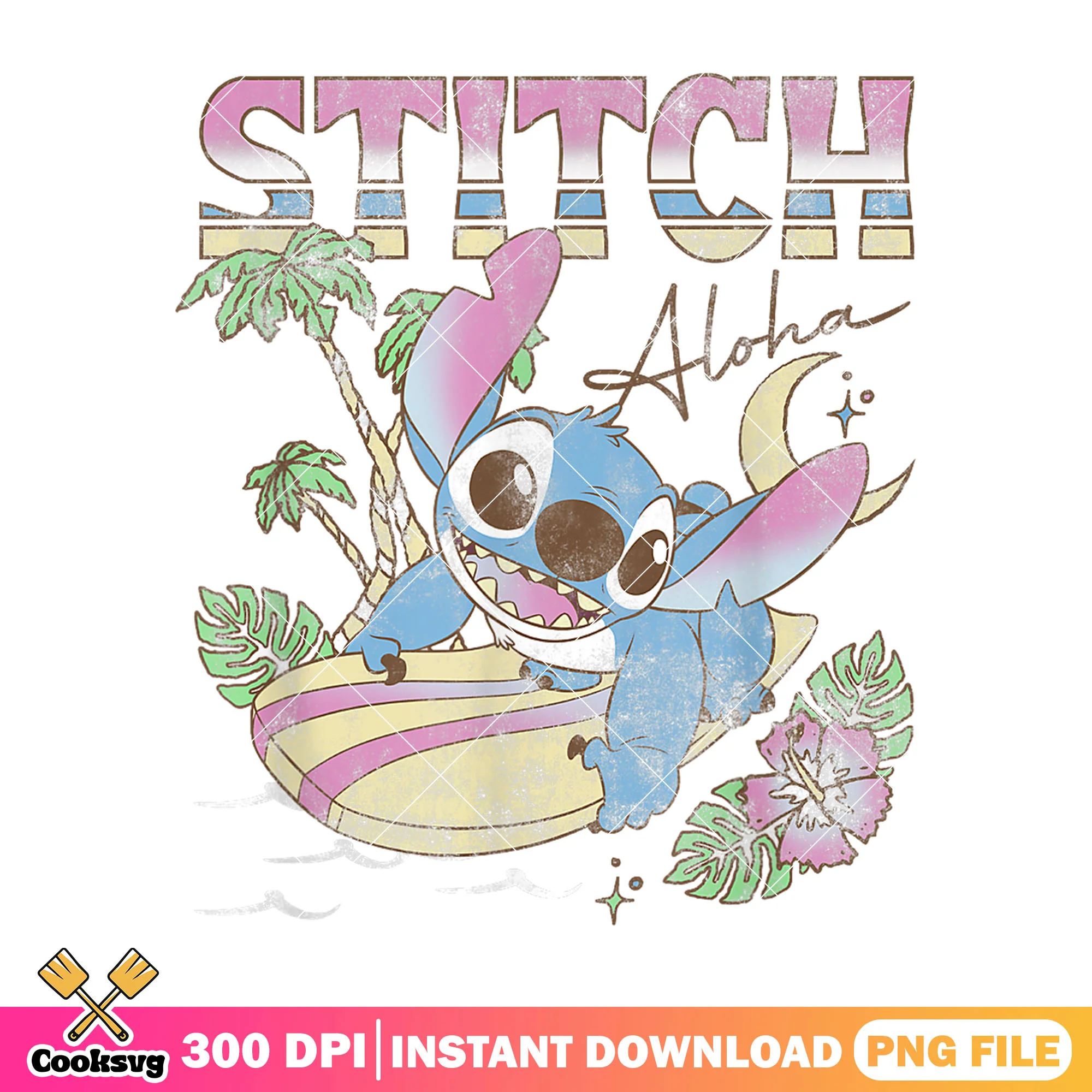 Stitch aloha disney png, stitch hawaii png, aloha stitch png